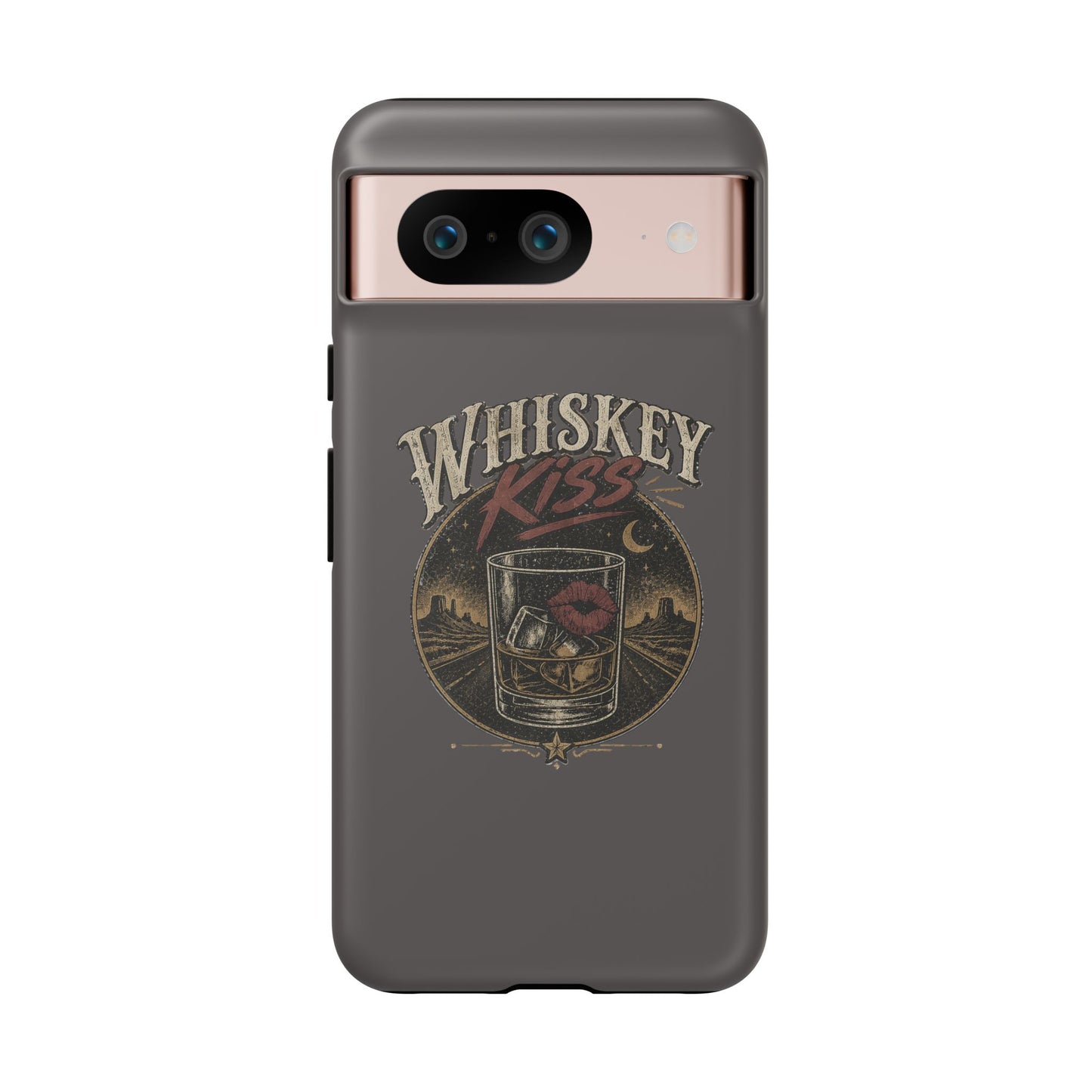 Whiskey Kiss Western Phone Case, Country iPhone & Samsung Case, Rustic Cowgirl or Cowboy Phone Case, Whiskey Lover Gift, Matte or Glossy