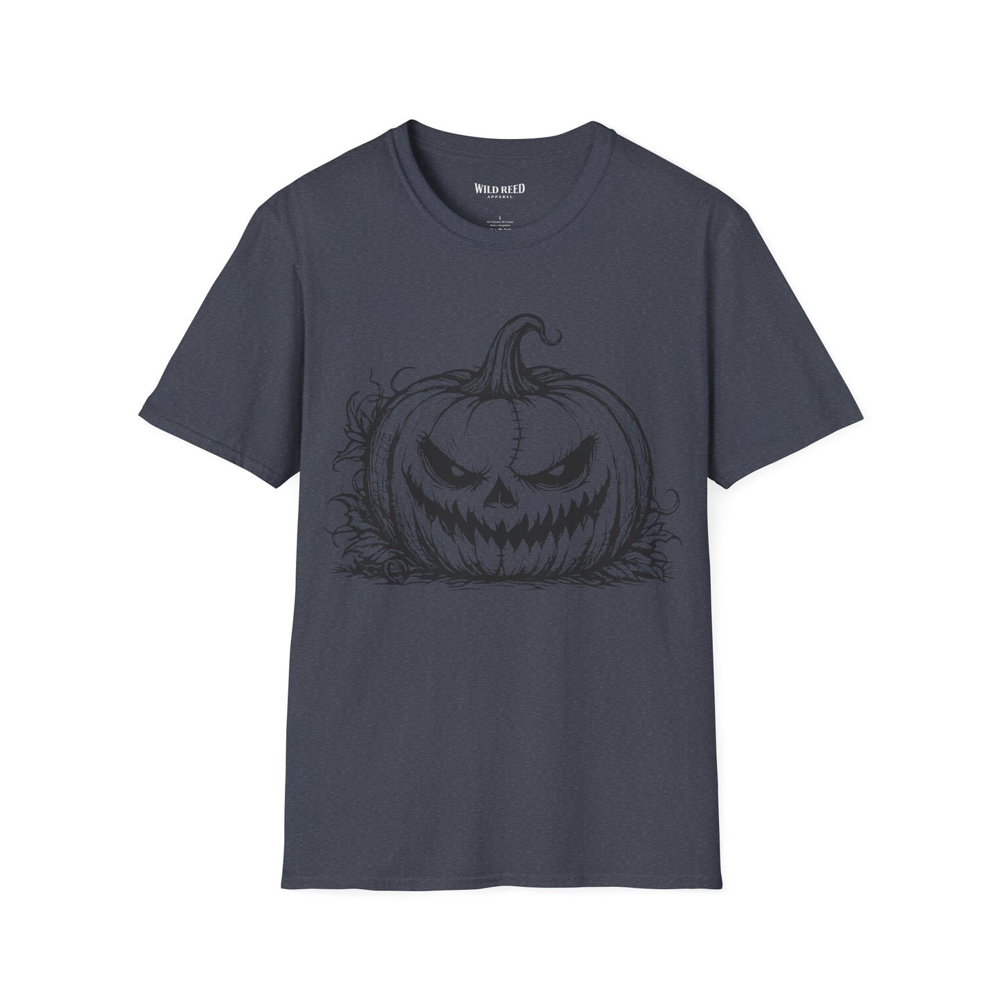 Vintage Sinister Jack O'Lantern Halloween Graphic T-Shirt | Spooky Pumpkin Tee