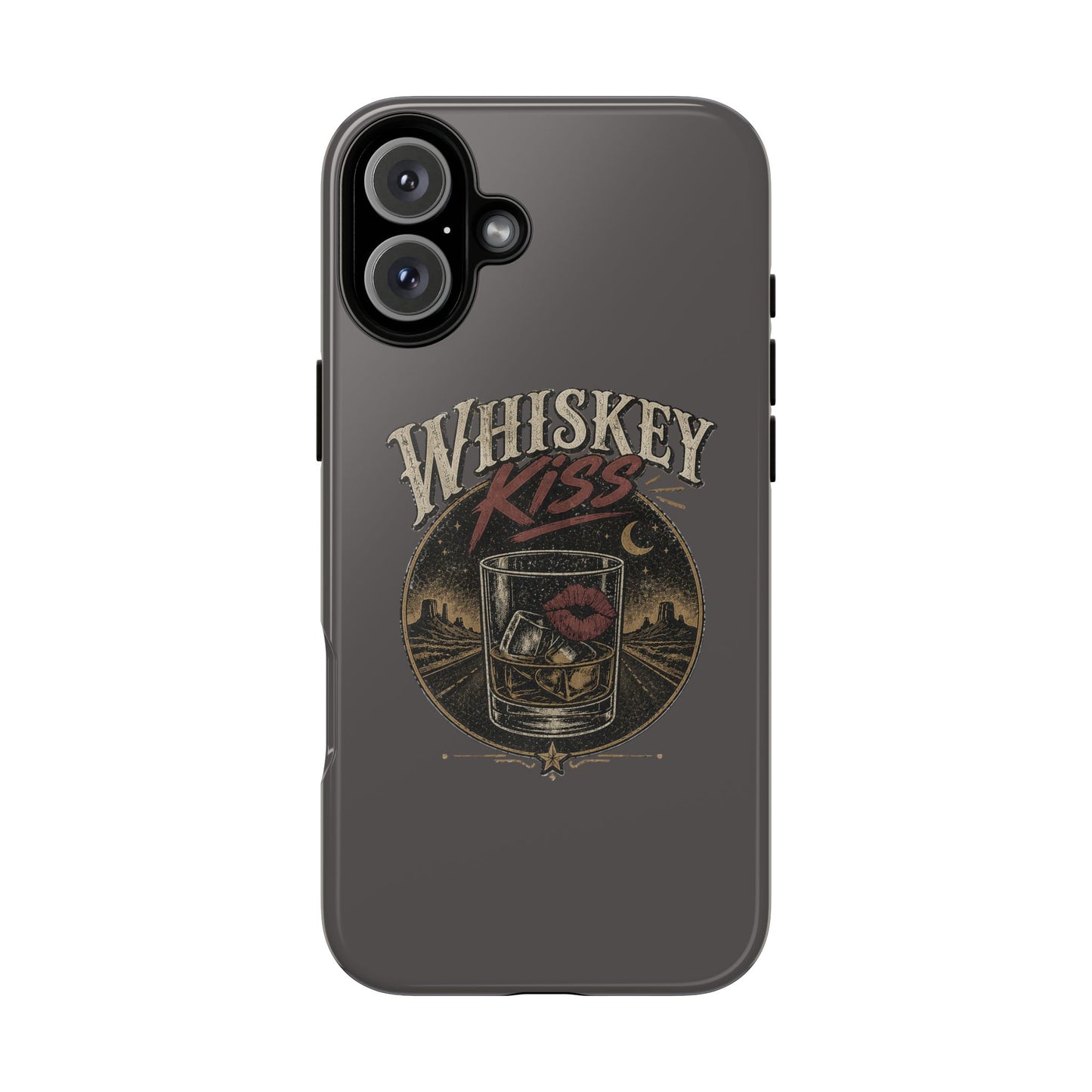 Whiskey Kiss Western Phone Case, Country iPhone & Samsung Case, Rustic Cowgirl or Cowboy Phone Case, Whiskey Lover Gift, Matte or Glossy