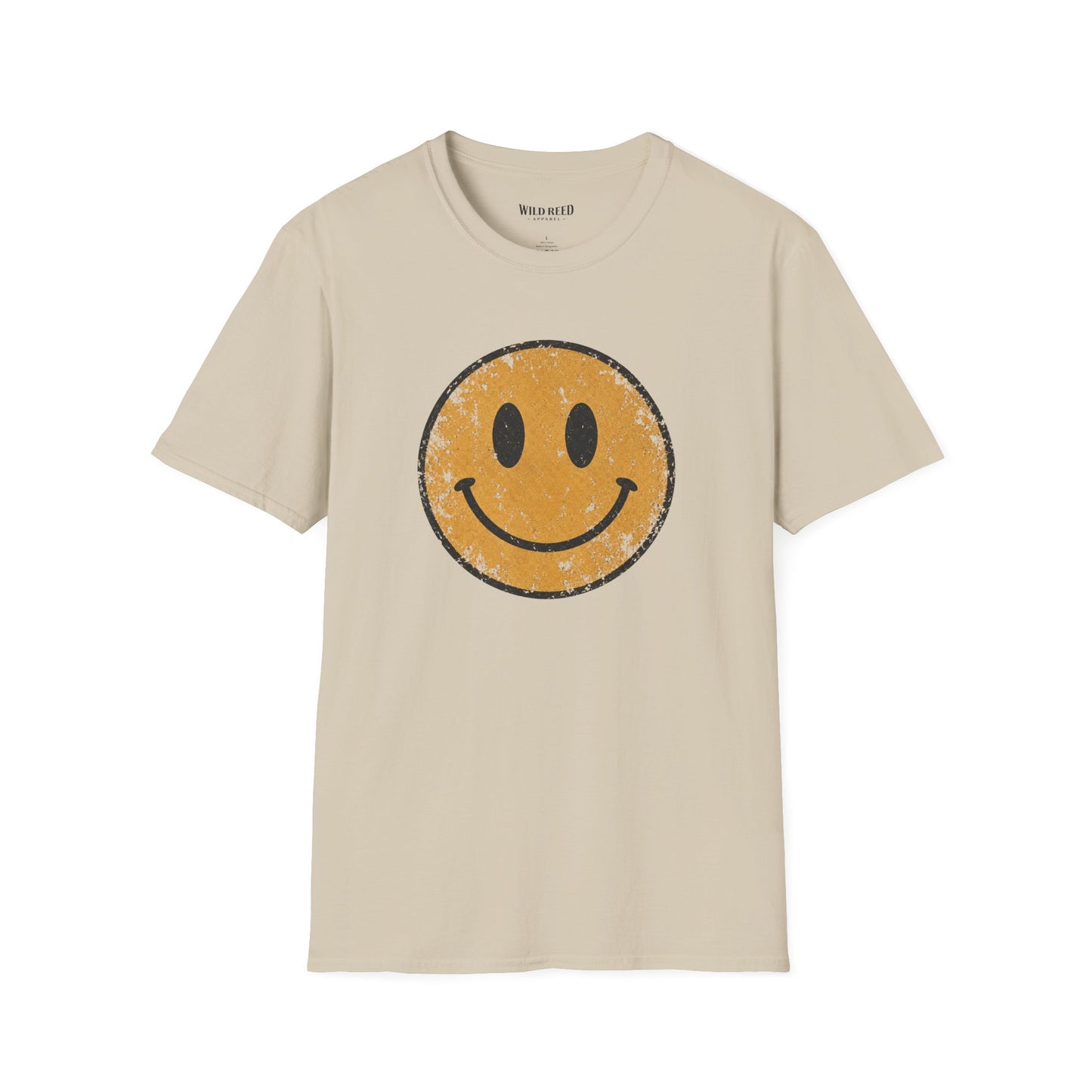 Vintage Distressed Smiley Face Graphic Tee | Retro Happy Face Shirt | Western Boho Aesthetic T-Shirt