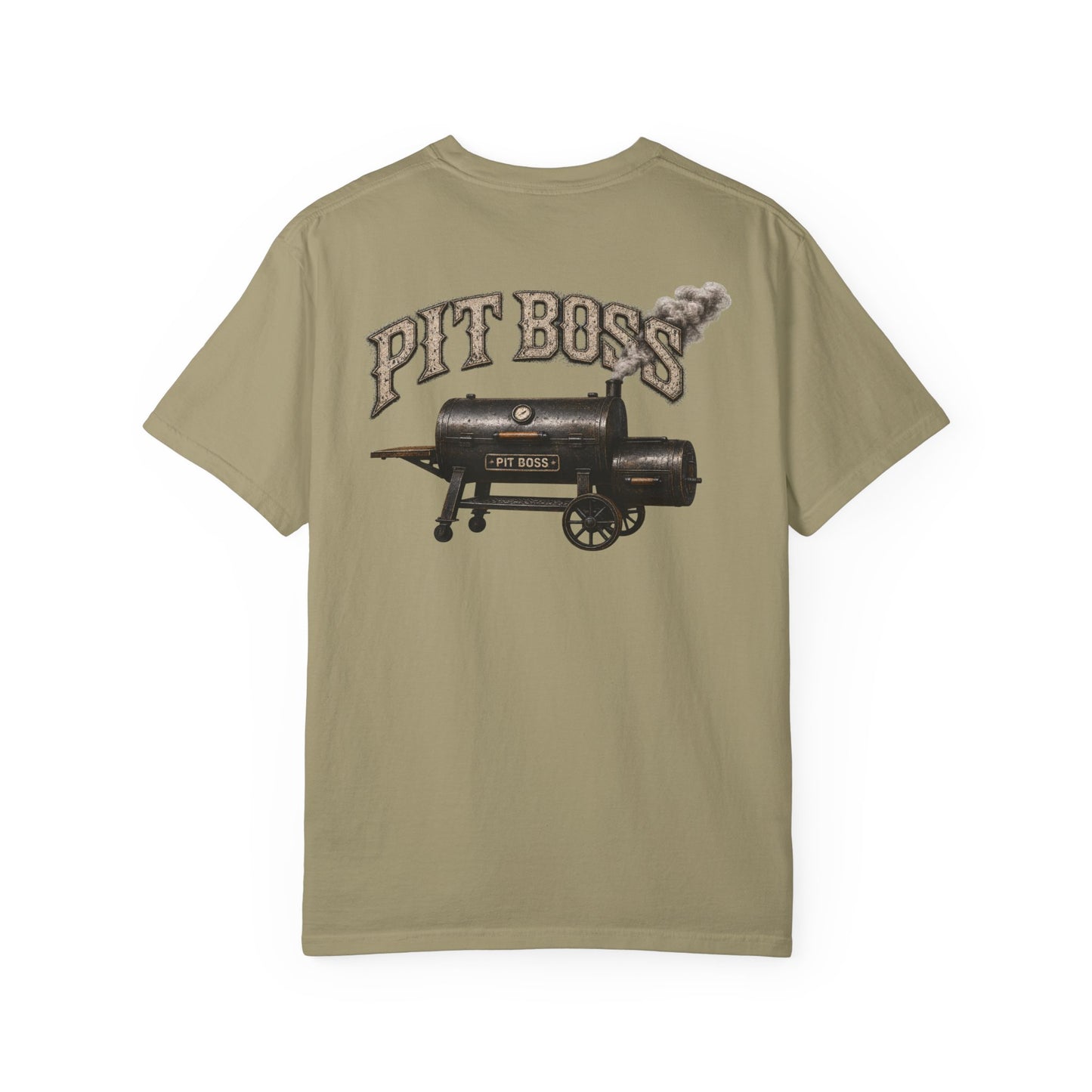 Pit Boss BBQ Shirt, Smoker Graphic Tee, Low and Slow Tshirt, Backyard BBQ Shirt, Grill Master Tee, Vintage Washed BBQ Tee