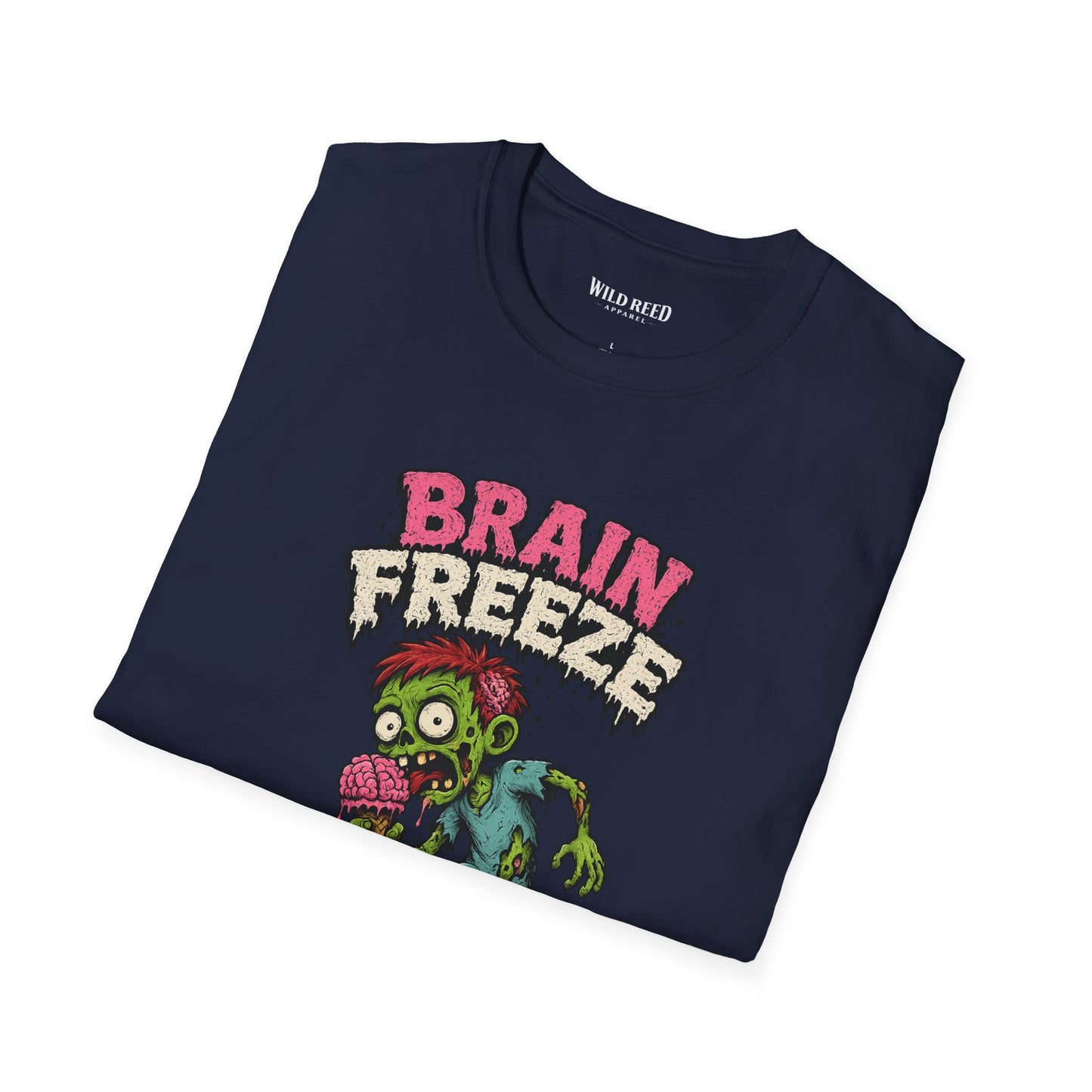Brain Freeze Funny Zombie Graphic Tee
