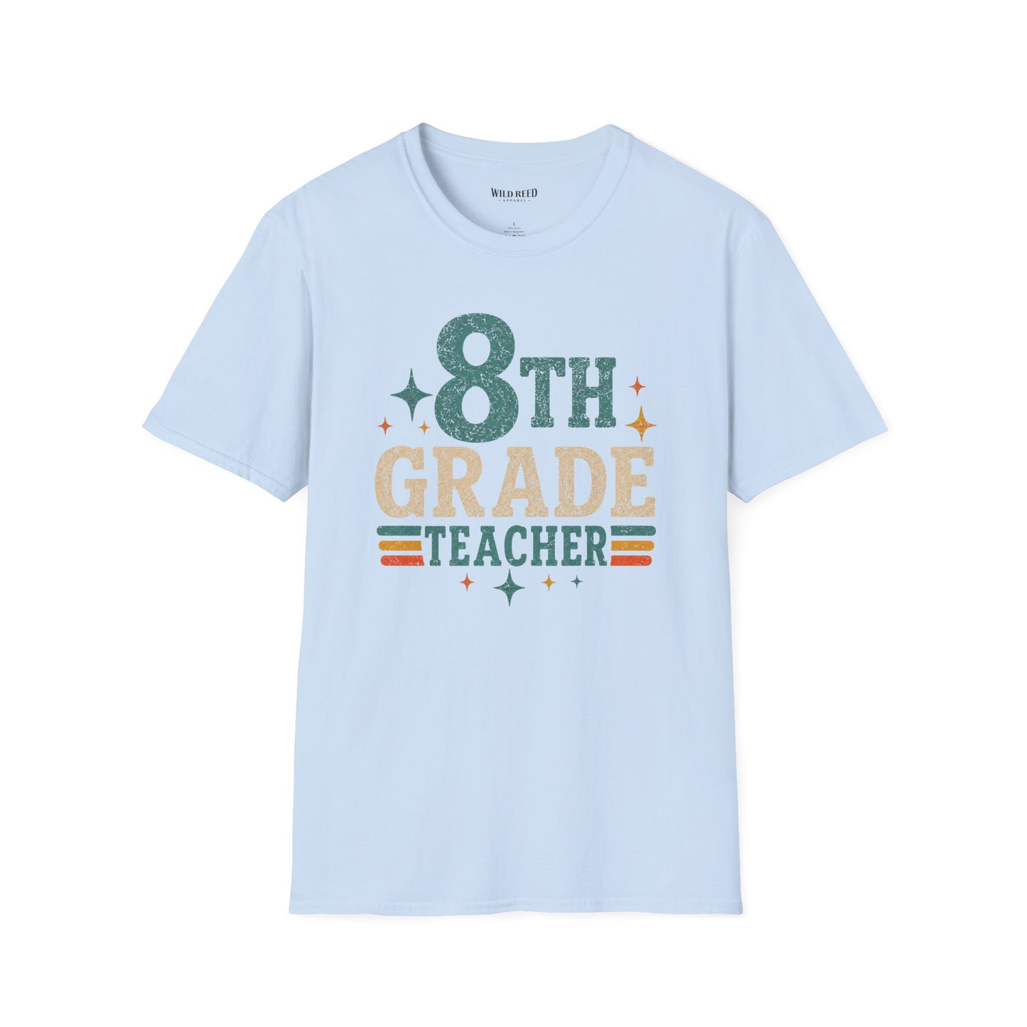8th Grade Teacher Shirt | Back to School Teacher Tee | Retro Grade Level Graphic T-Shirt