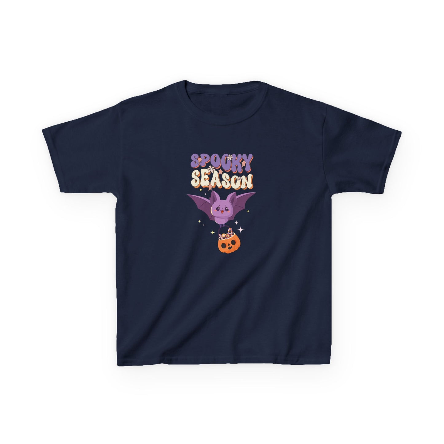 Spooky Season Bat Kids Halloween T-Shirt