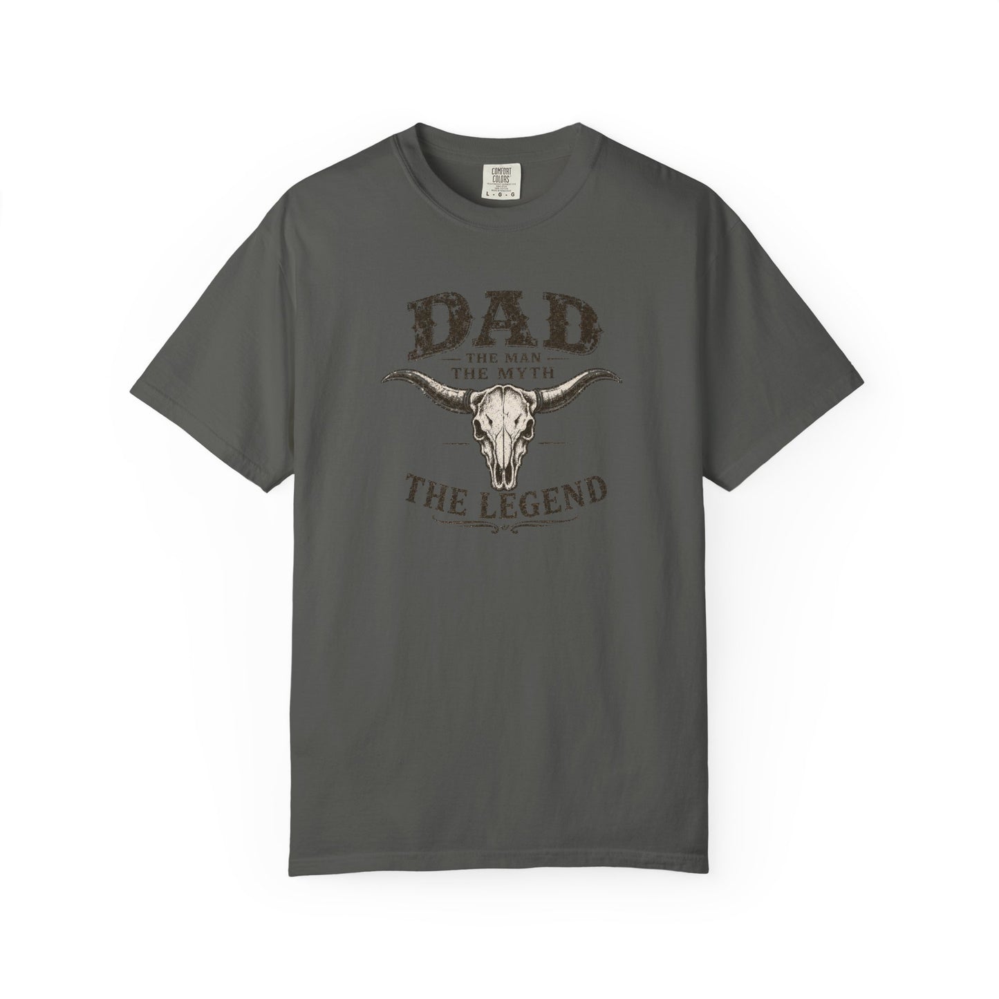 Western Dad Graphic Tee | Vintage Father’s Day Shirt | The Man The Myth The Legend Tee | Rustic Longhorn Dad Shirt