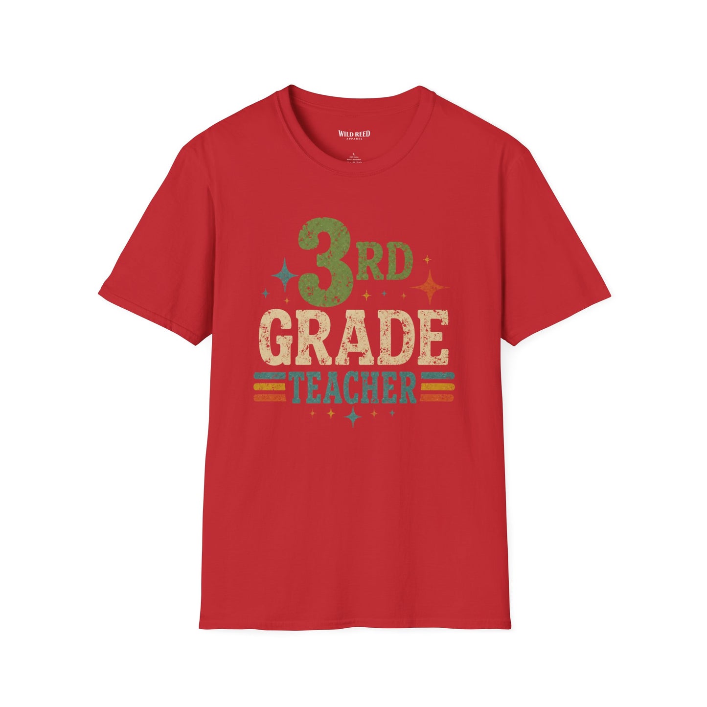 3rd Grade Teacher Shirt | Back to School Teacher Tee | Retro Grade Level Graphic T-Shirt