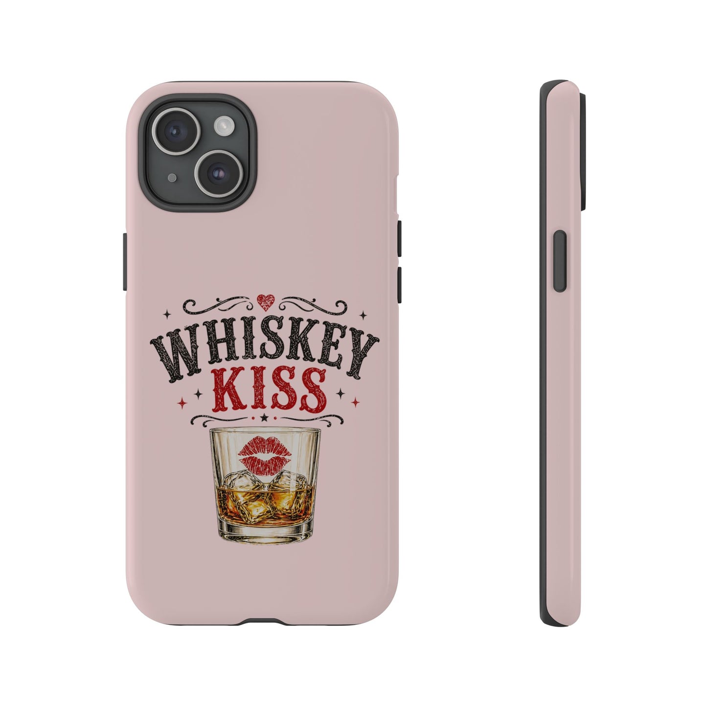 Whiskey Kiss Phone Case, Western Cowgirl Phone Case, Country Girl iPhone & Samsung Case, Cute Whiskey Lover Gift, Matte or Glossy