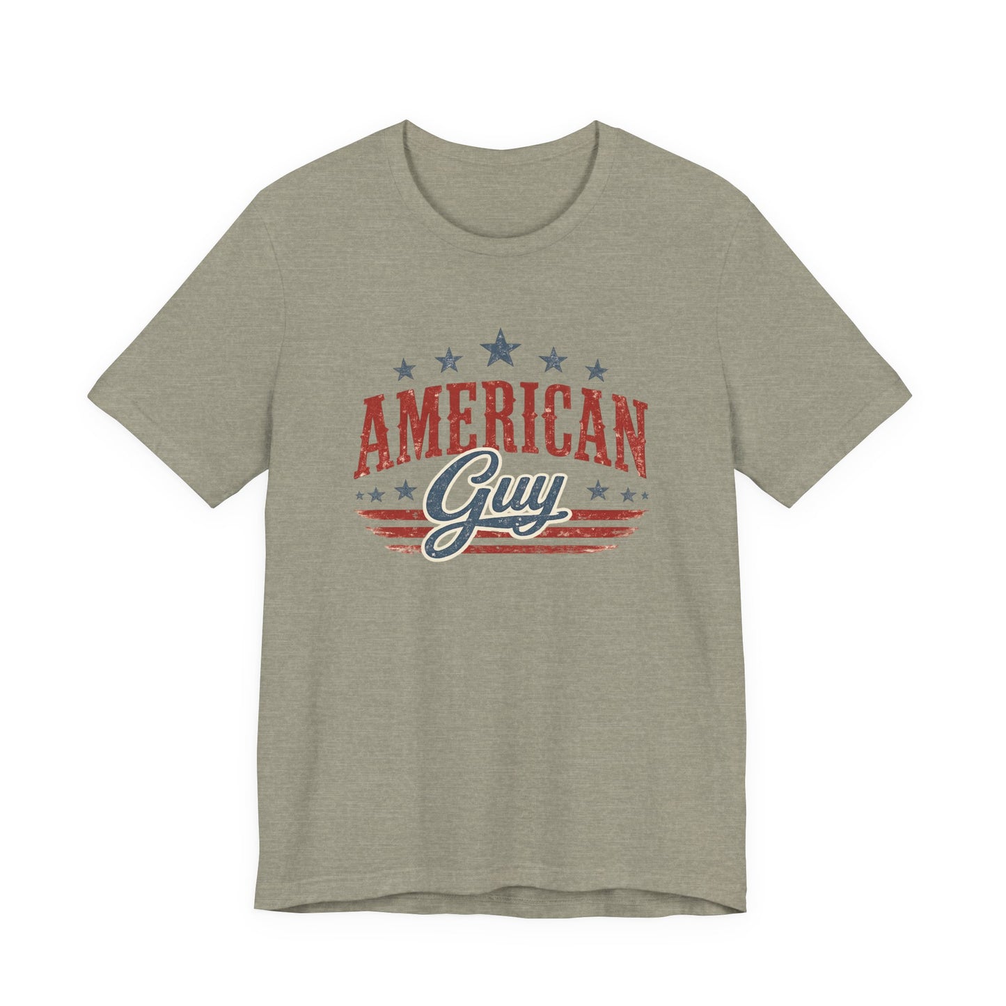 American Guy Graphic Tee • Patriotic Shirt • Vintage Americana T Shirt • Bella Canvas 3001 • 4th of July Shirt • Country Style Men’s Tee