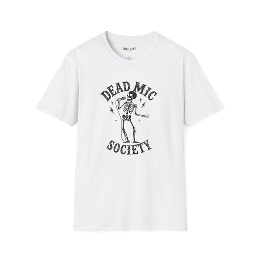 Dead Mic Society Skeleton Halloween T-Shirt
