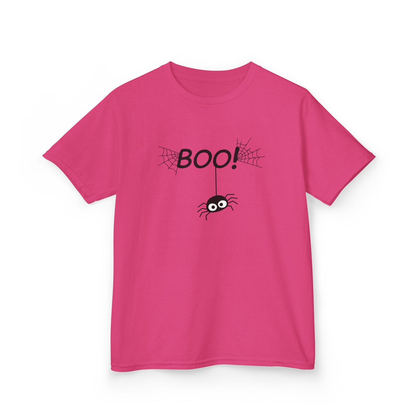 Boo Spider Kids T-Shirt | Cute Halloween Spider Youth Graphic Tee for Boys & Girls