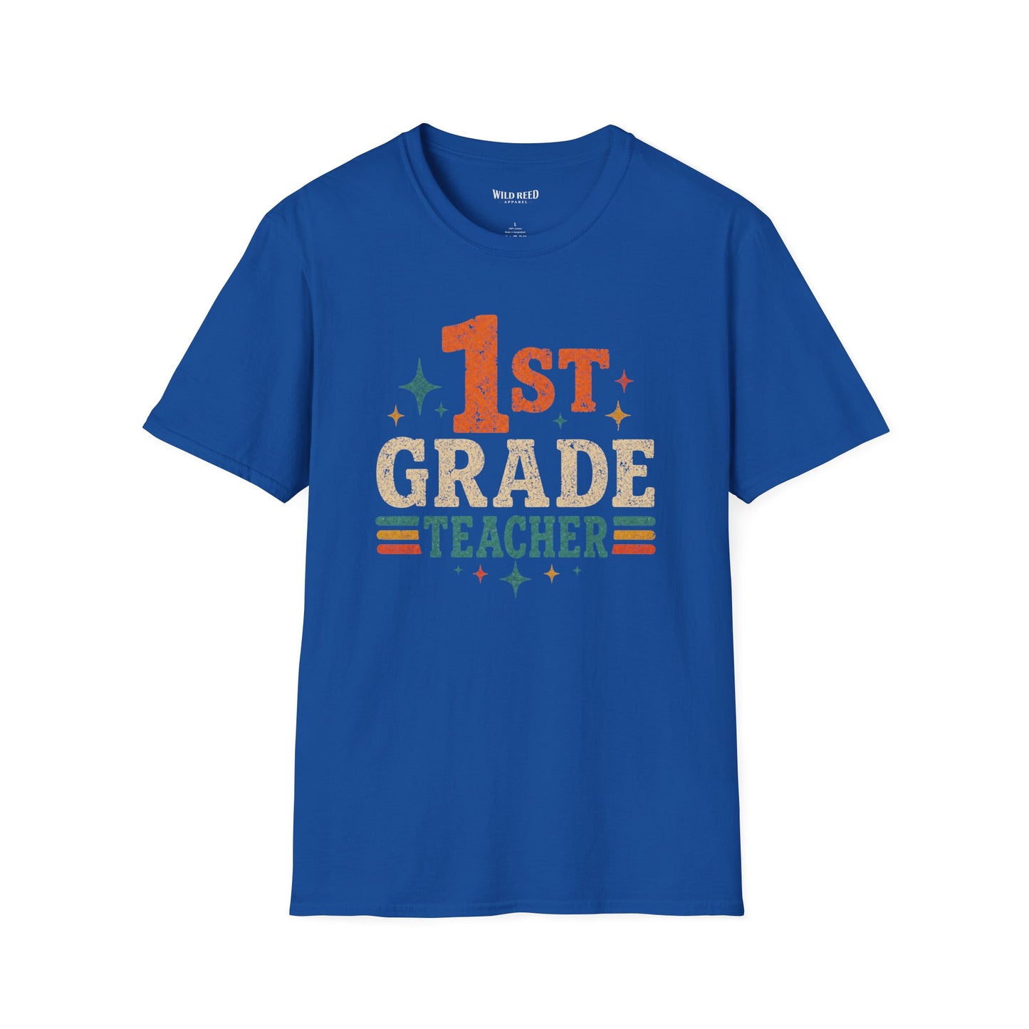 1st Grade Teacher Shirt | Back to School Teacher Tee | Retro Grade Level Graphic T-Shirt