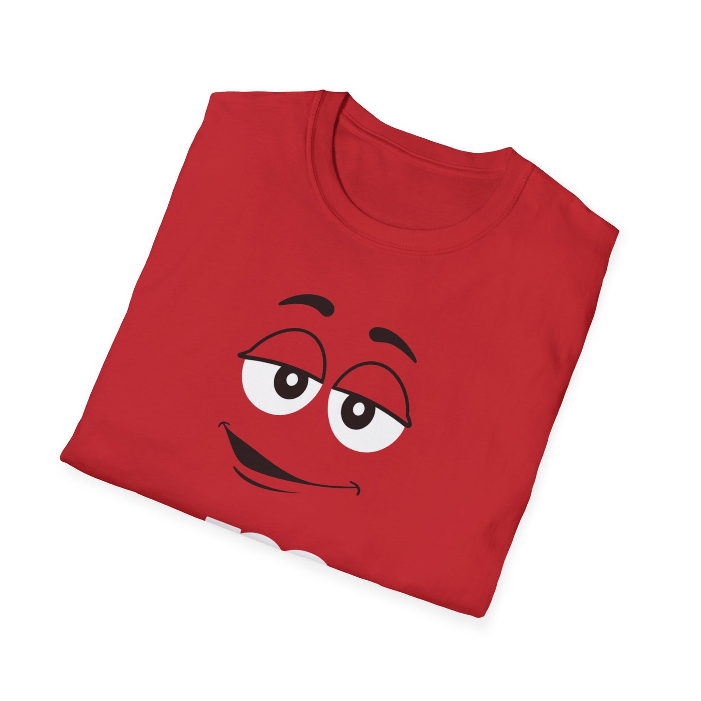 Red Candy Character Graphic Tee | Funny Red Candy Face Shirt | Retro Candy Lover T-Shirt