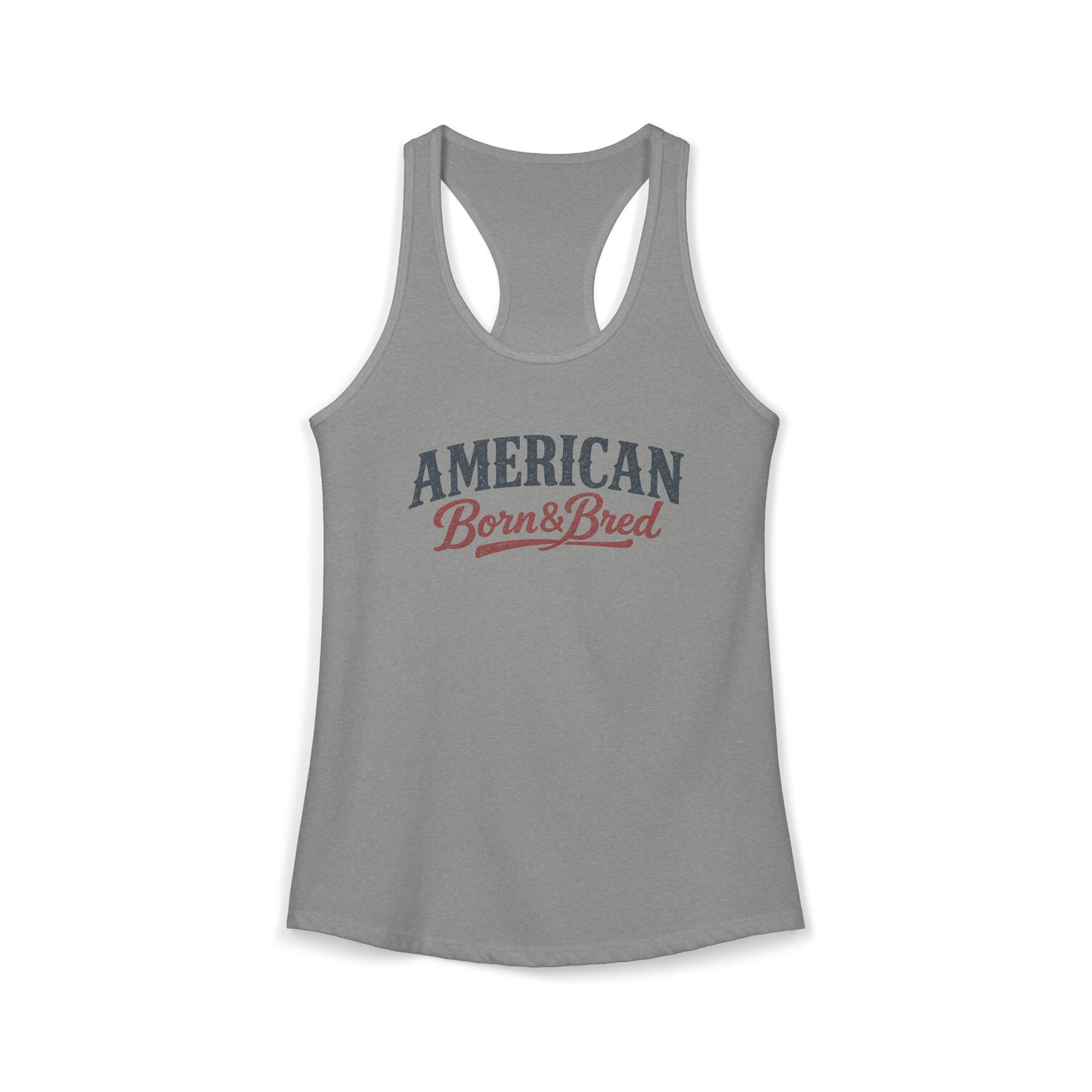 Wild Reed Apparel American Born & Raised Tank Top | Patriotic Vintage Racerback Tank for Women
