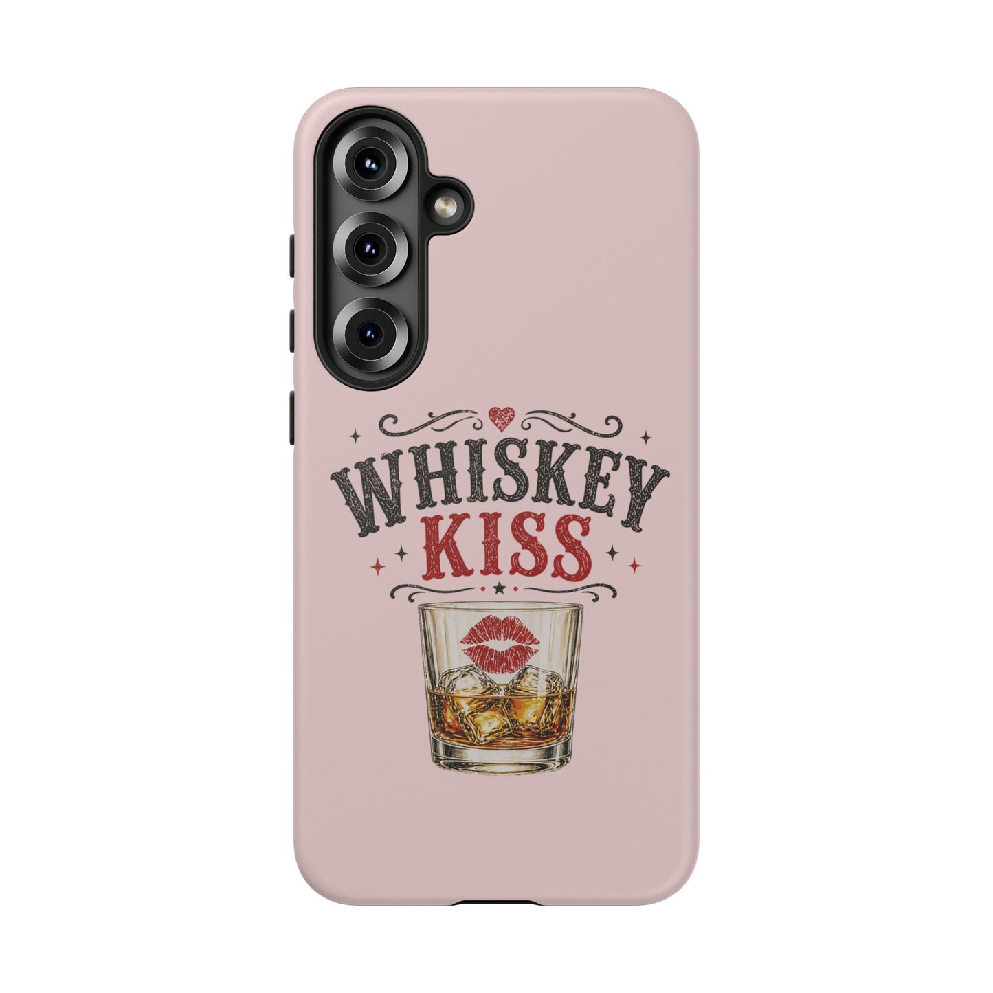 Whiskey Kiss Phone Case, Western Cowgirl Phone Case, Country Girl iPhone & Samsung Case, Cute Whiskey Lover Gift, Matte or Glossy