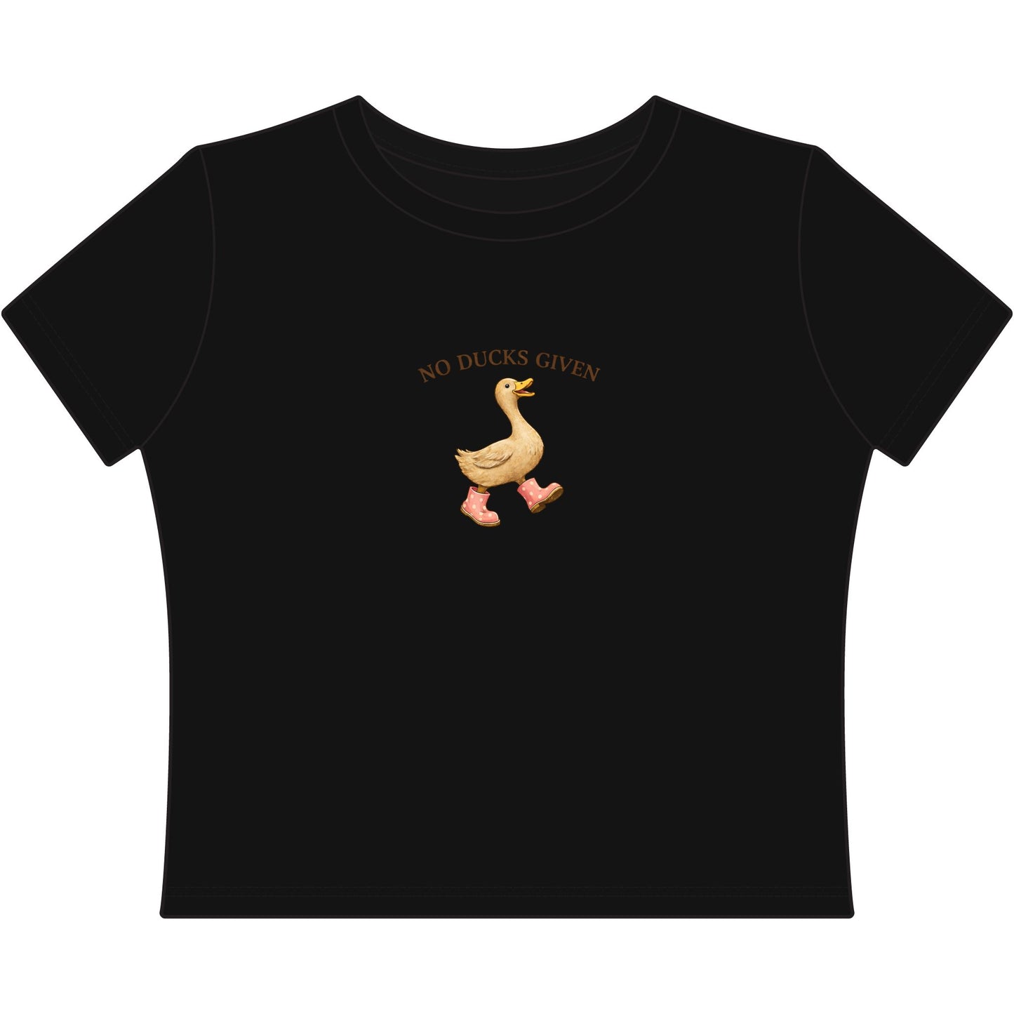 No Ducks Given Cropped Tee – Cute Duck Graphic