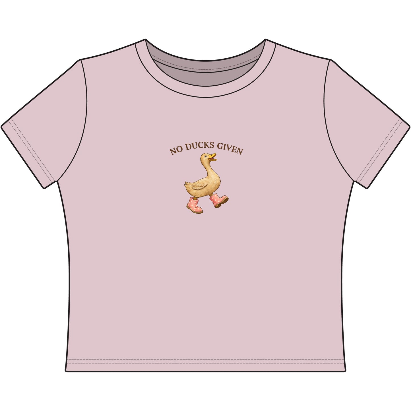 No Ducks Given Cropped Tee – Cute Duck Graphic