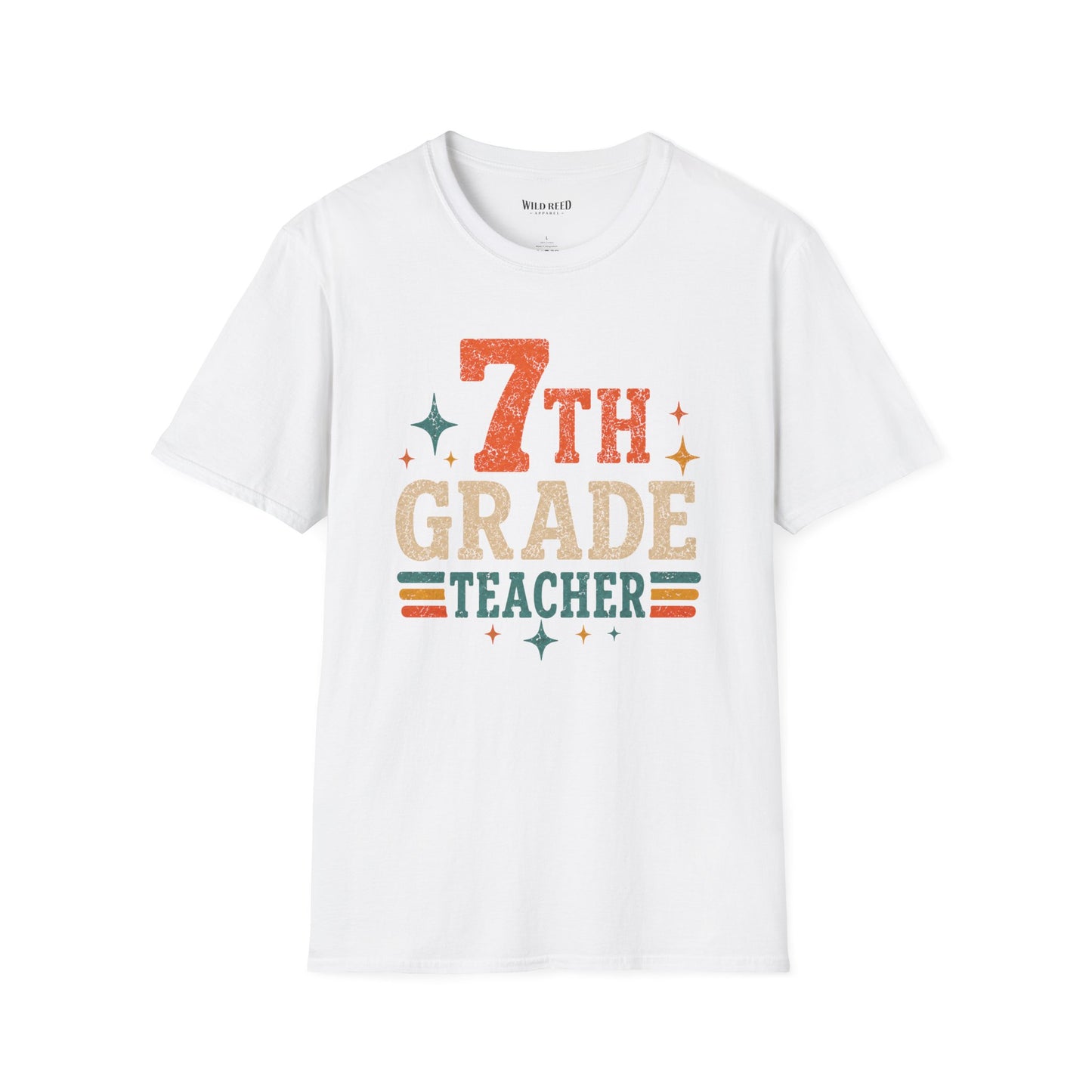 7th Grade Teacher Shirt | Back to School Teacher Tee | Retro Grade Level Graphic T-Shirt