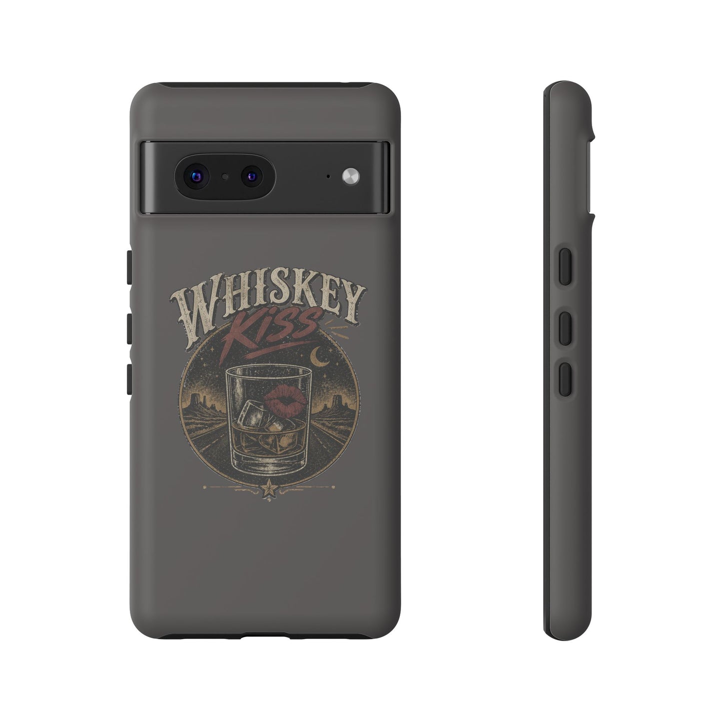 Whiskey Kiss Western Phone Case, Country iPhone & Samsung Case, Rustic Cowgirl or Cowboy Phone Case, Whiskey Lover Gift, Matte or Glossy