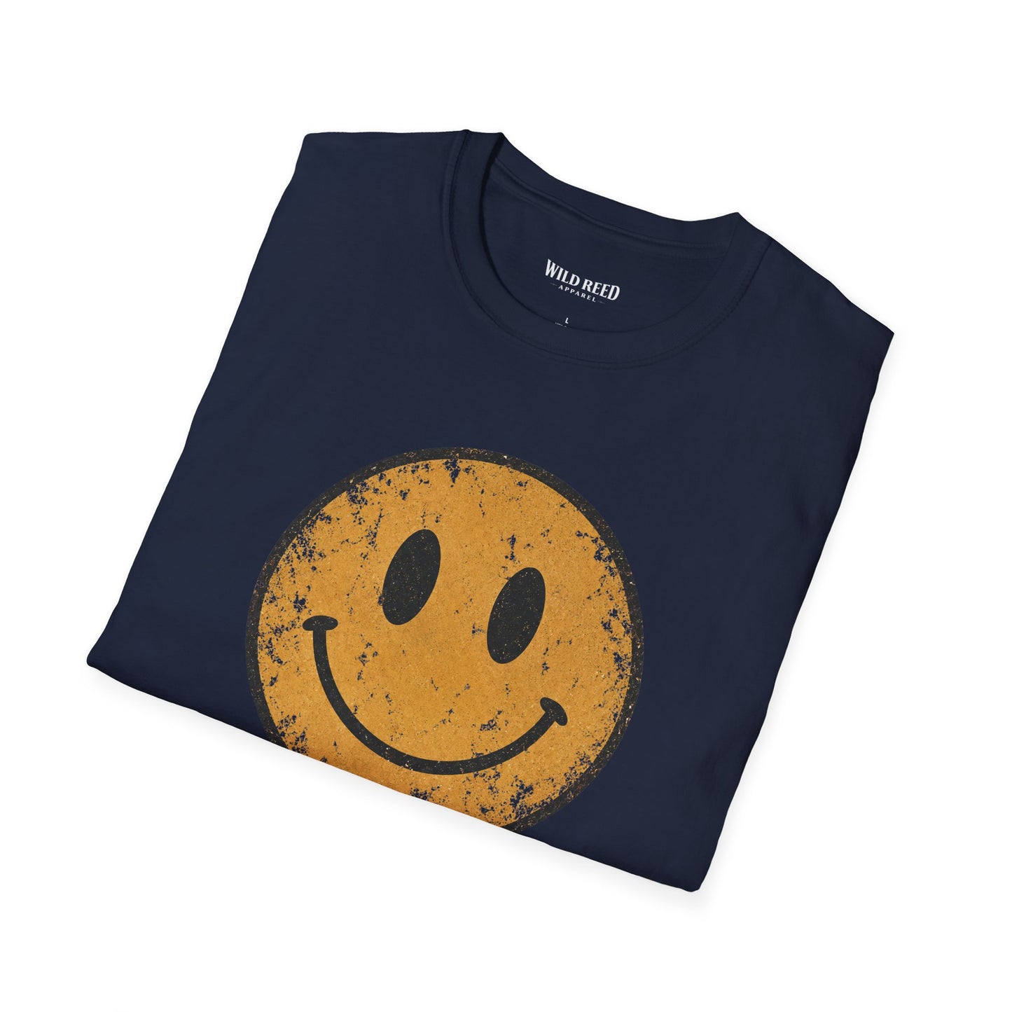 Vintage Distressed Smiley Face Graphic Tee | Retro Happy Face Shirt | Western Boho Aesthetic T-Shirt