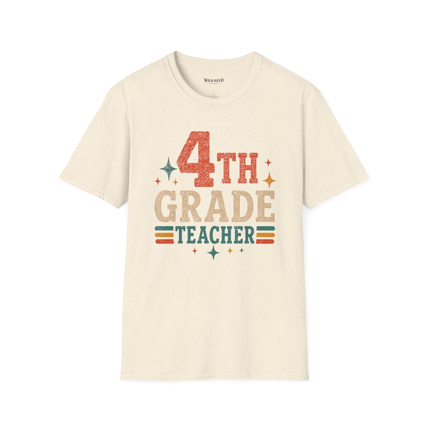 4th Grade Teacher Shirt | Back to School Teacher Tee | Retro Grade Level Graphic T-Shirt