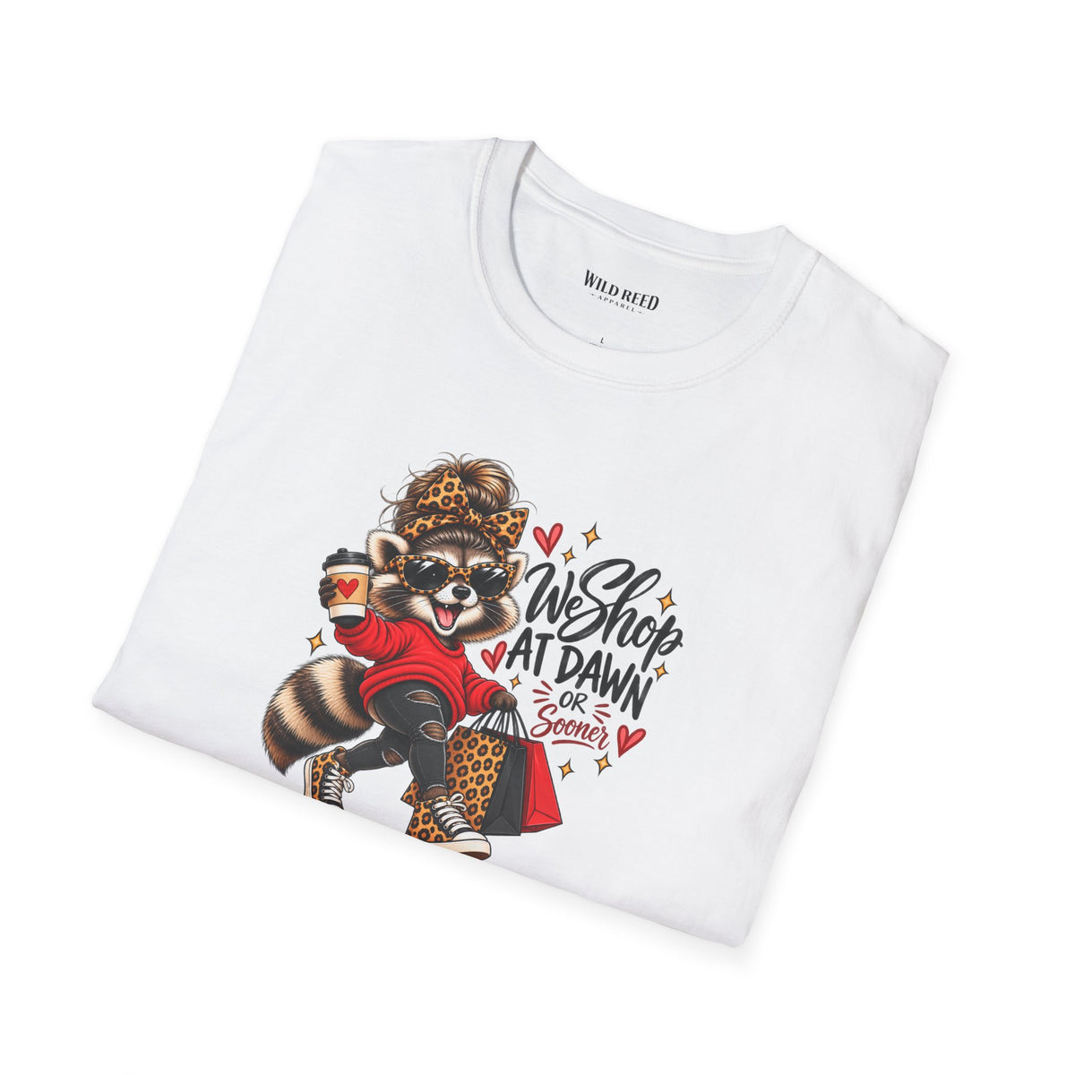 We Shop at Dawn Raccoon Shirt | Funny Black Friday Tee