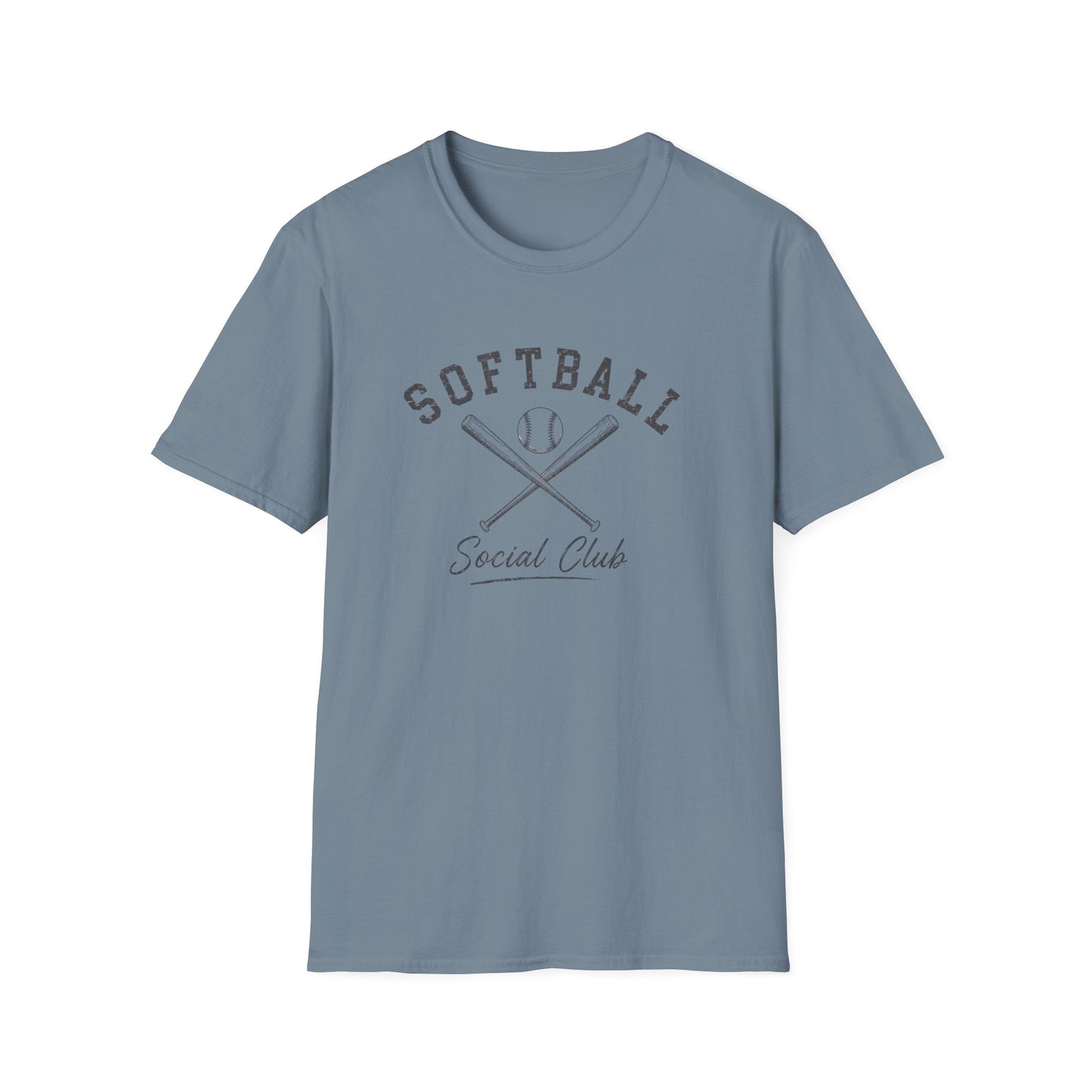 Softball Social Club Graphic Tee | Vintage Athletic Heather Softball Shirt