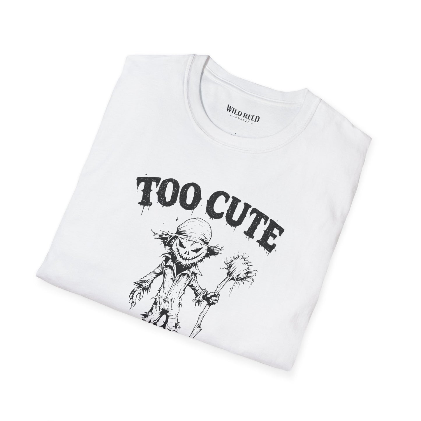 Too Cute to Be Spooked Scarecrow Halloween T-Shirt