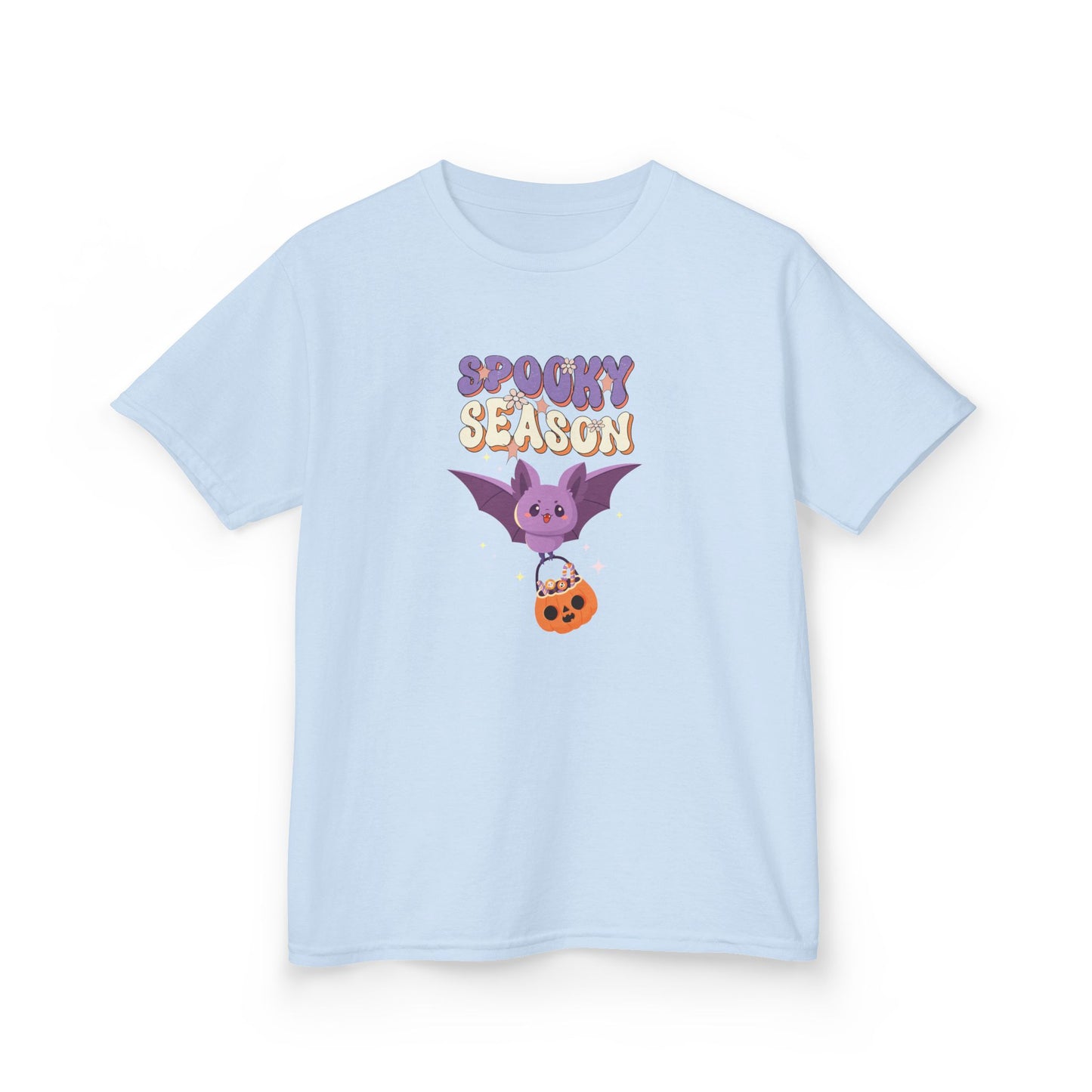 Spooky Season Bat Kids T-Shirt | Cute Halloween Youth Graphic Tee for Boys & Girls