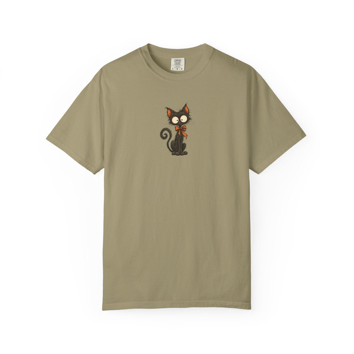 Black Cat Halloween Graphic Tee | Vintage Spooky Cat Shirt | Comfort Colors 1717