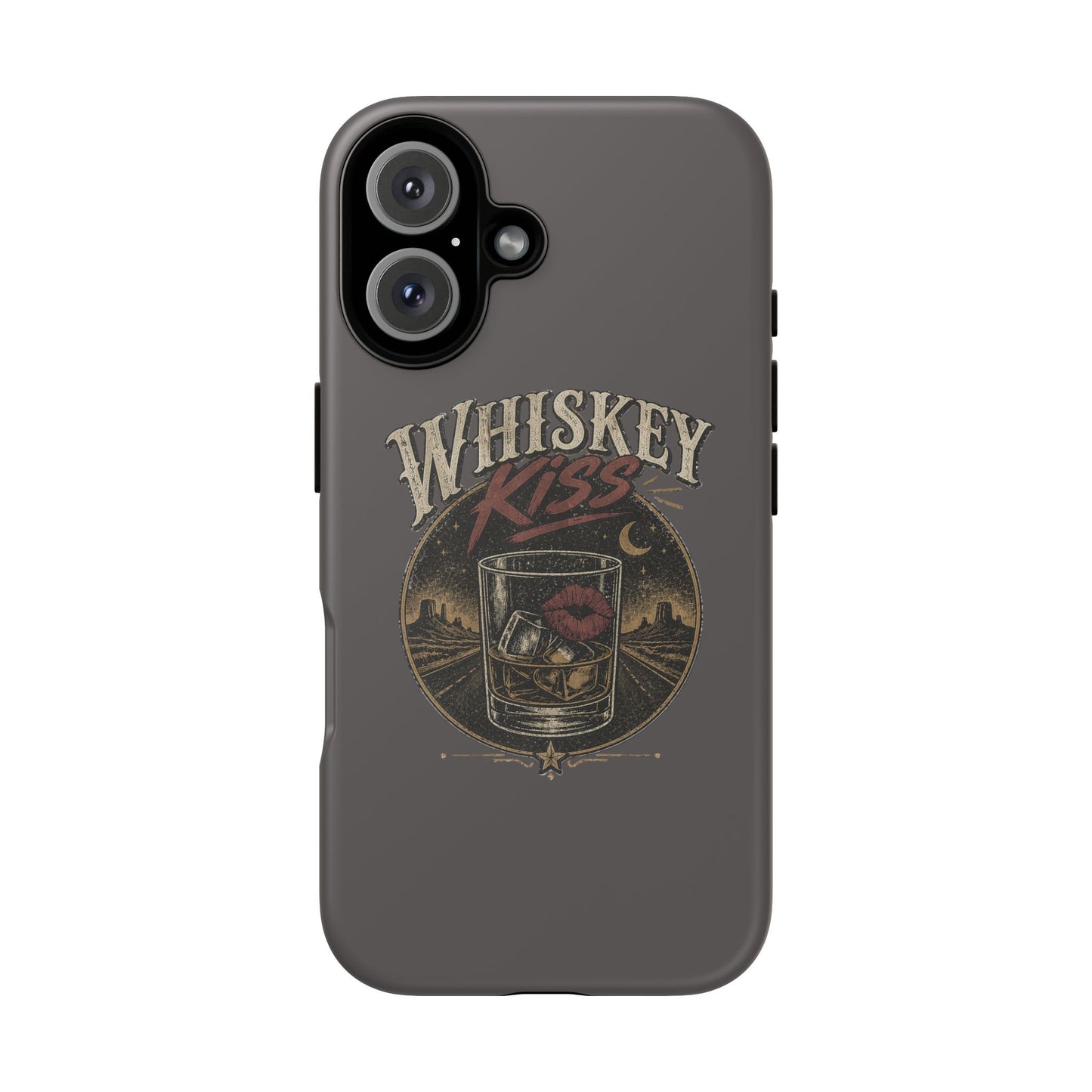 Whiskey Kiss Western Phone Case, Country iPhone & Samsung Case, Rustic Cowgirl or Cowboy Phone Case, Whiskey Lover Gift, Matte or Glossy