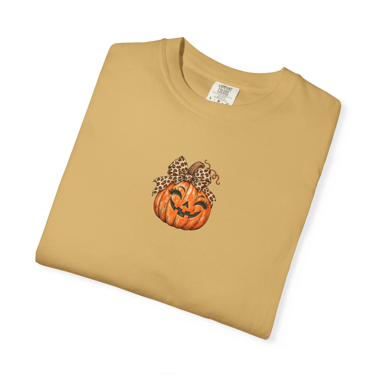 Leopard Pumpkin Halloween Comfort Colors Tee