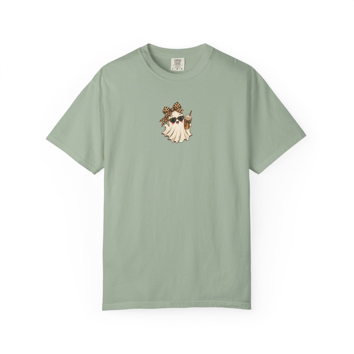 Leopard Ghost Halloween Comfort Colors Tee