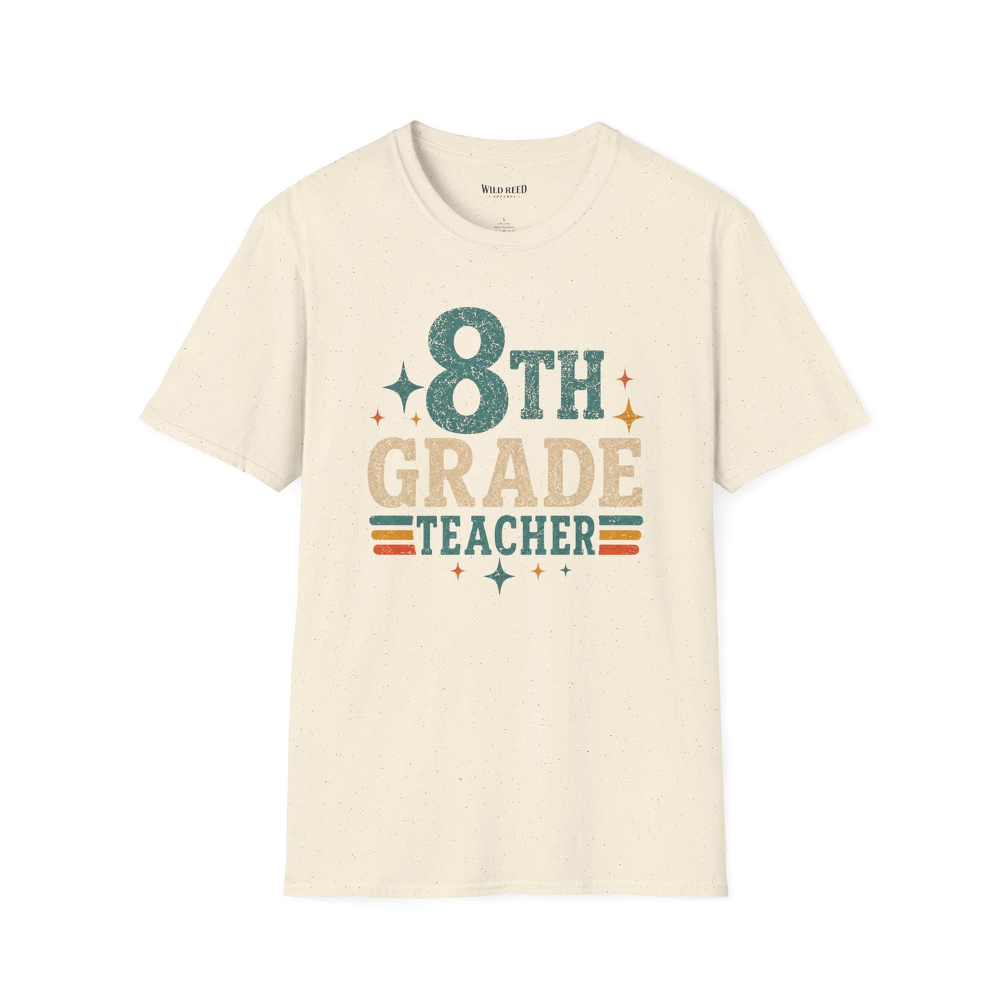 8th Grade Teacher Shirt | Back to School Teacher Tee | Retro Grade Level Graphic T-Shirt
