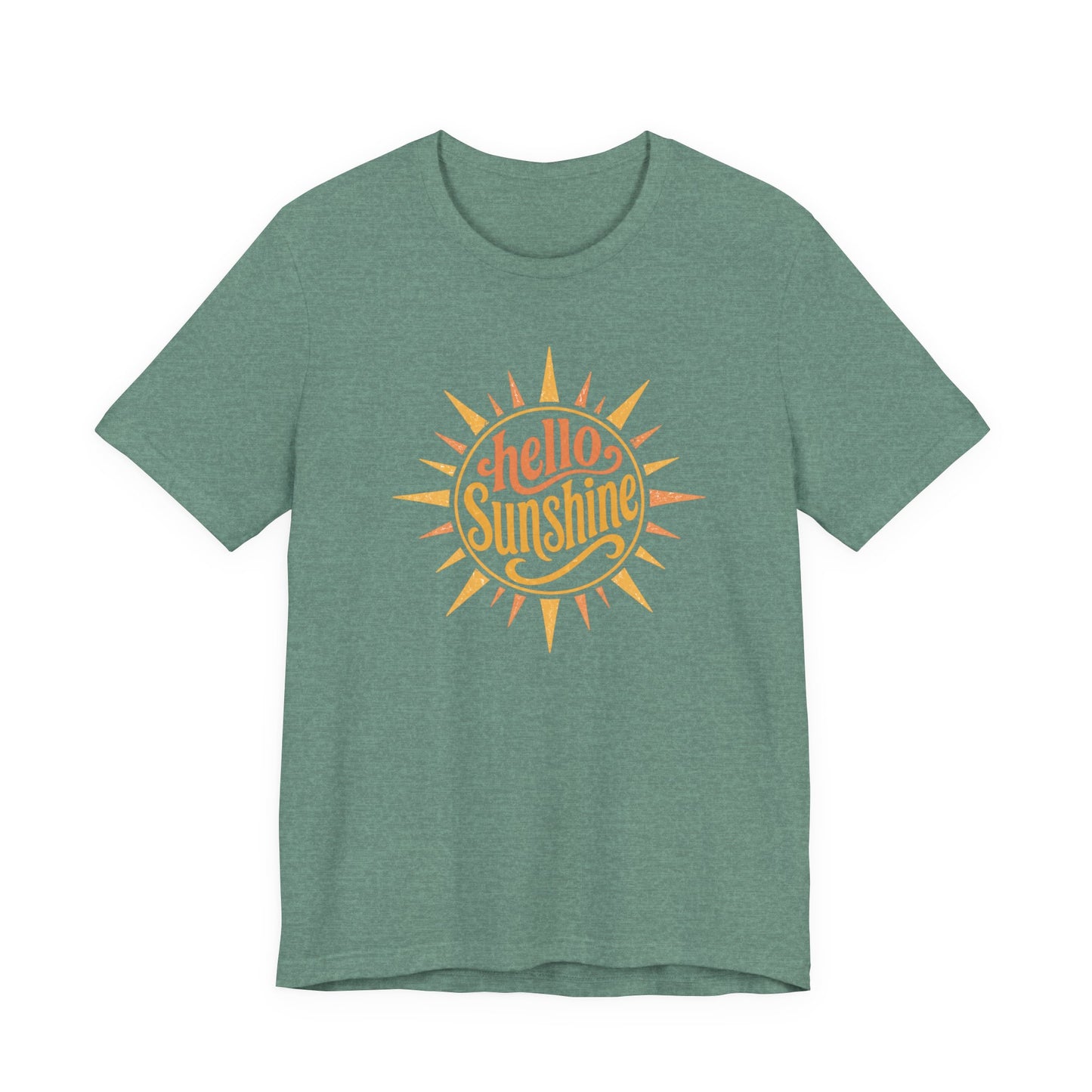 Hello Sunshine Retro Graphic Tee | Bella Canvas Summer Shirt | Vintage Sunshine Shirt | Cute Vacation Tee | Wild Reed Apparel