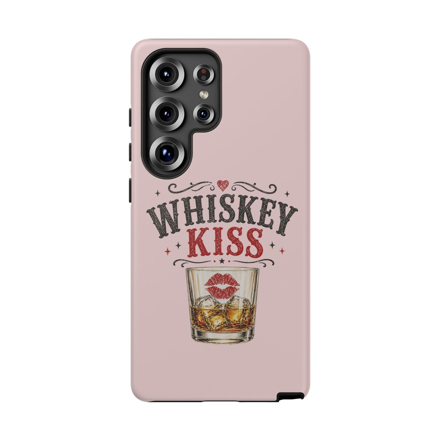 Whiskey Kiss Phone Case, Western Cowgirl Phone Case, Country Girl iPhone & Samsung Case, Cute Whiskey Lover Gift, Matte or Glossy