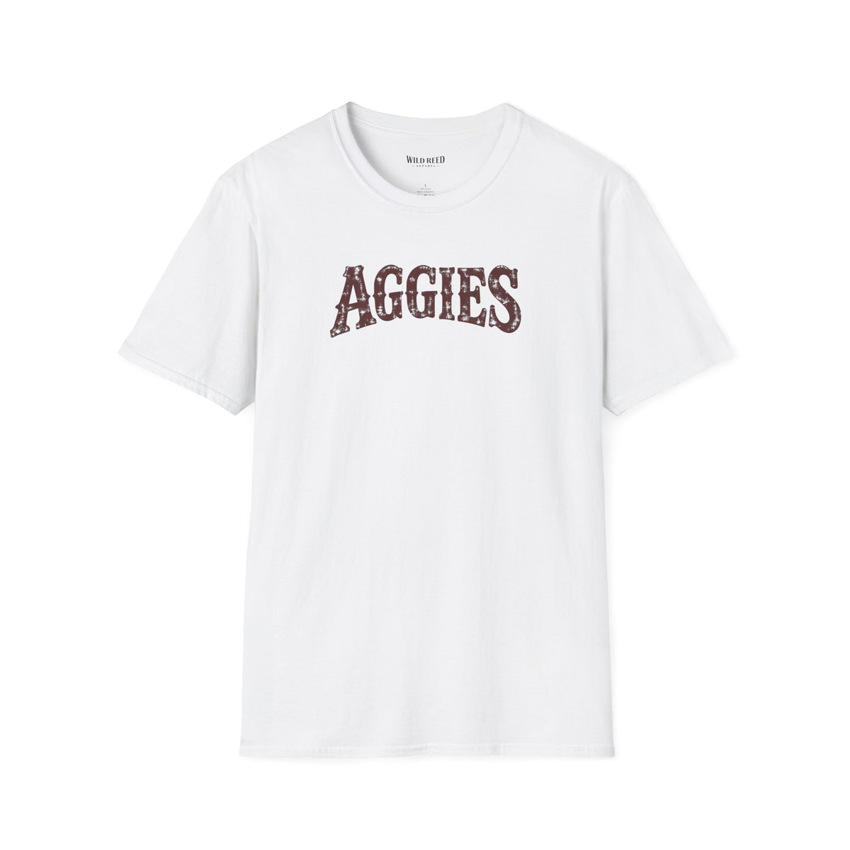Aggies Vintage Collegiate Graphic Tee | Maroon Game Day Shirt