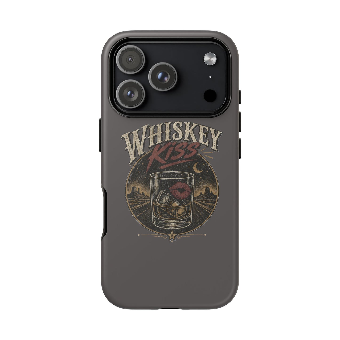 Whiskey Kiss Western Phone Case, Country iPhone & Samsung Case, Rustic Cowgirl or Cowboy Phone Case, Whiskey Lover Gift, Matte or Glossy