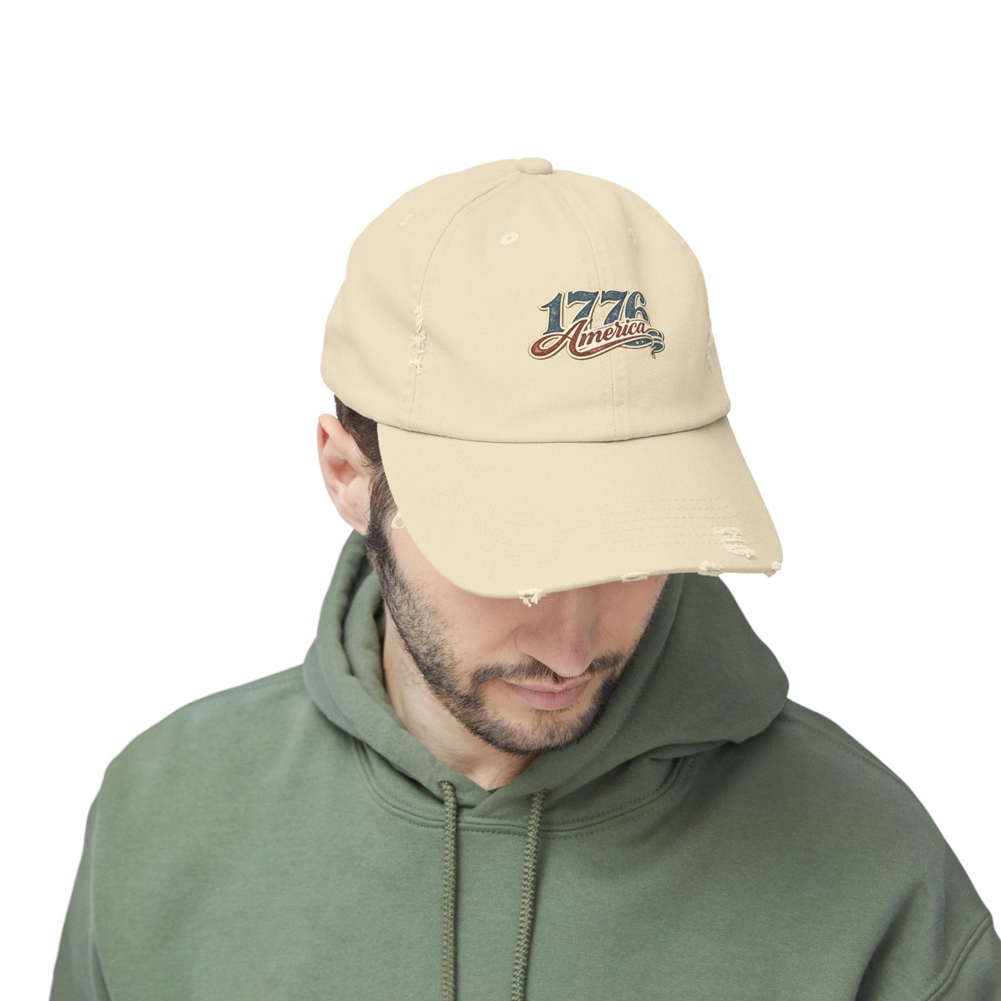 America 1776 Distressed Cap • Patriotic Vintage Hat • Americana Baseball Cap • Unisex Graphic Hat