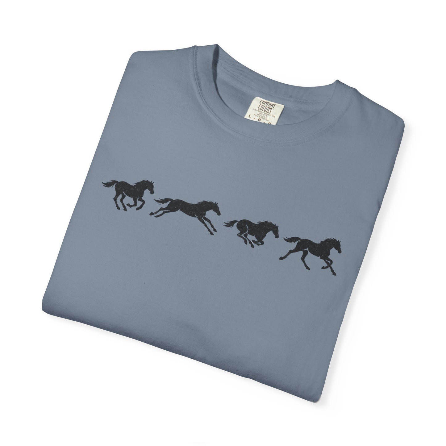 Running Horses Vintage Western Graphic Tee