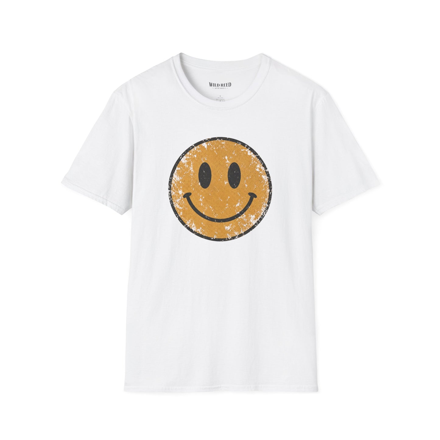 Vintage Distressed Smiley Face Graphic Tee | Retro Happy Face Shirt | Western Boho Aesthetic T-Shirt