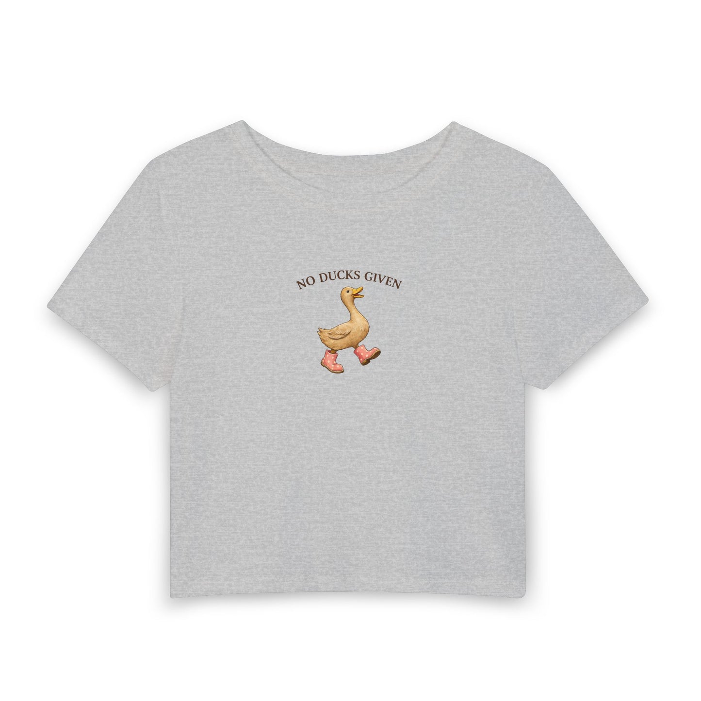 Bauchfreies T-Shirt „No Ducks Given“ – Süßer Enten-Print