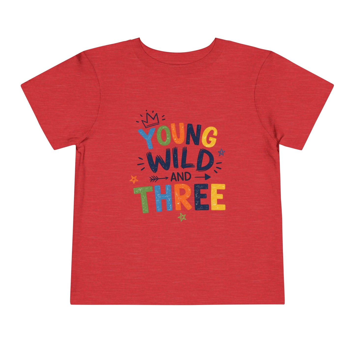 Young Wild and Three Birthday Shirt for Boys | Blue Third Birthday Tee