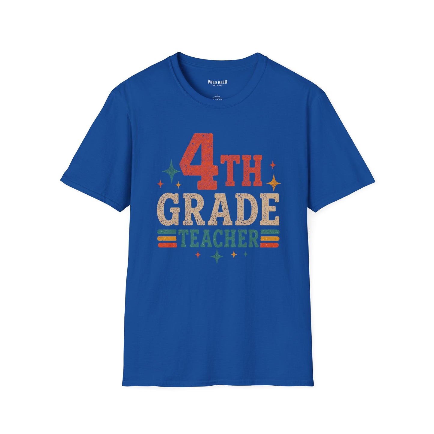 4th Grade Teacher Shirt | Back to School Teacher Tee | Retro Grade Level Graphic T-Shirt