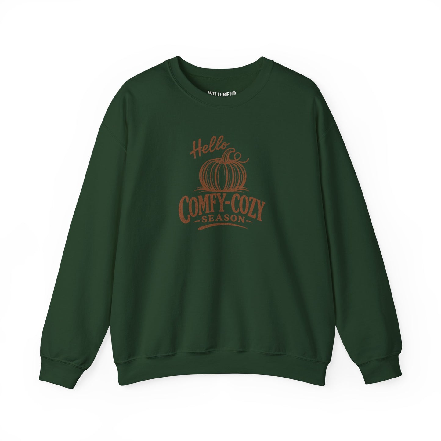 Hello Comfy-Cozy Season Vintage Pumpkin Sweatshirt | Cozy Fall Crewneck | Autumn Graphic Sweatshirt