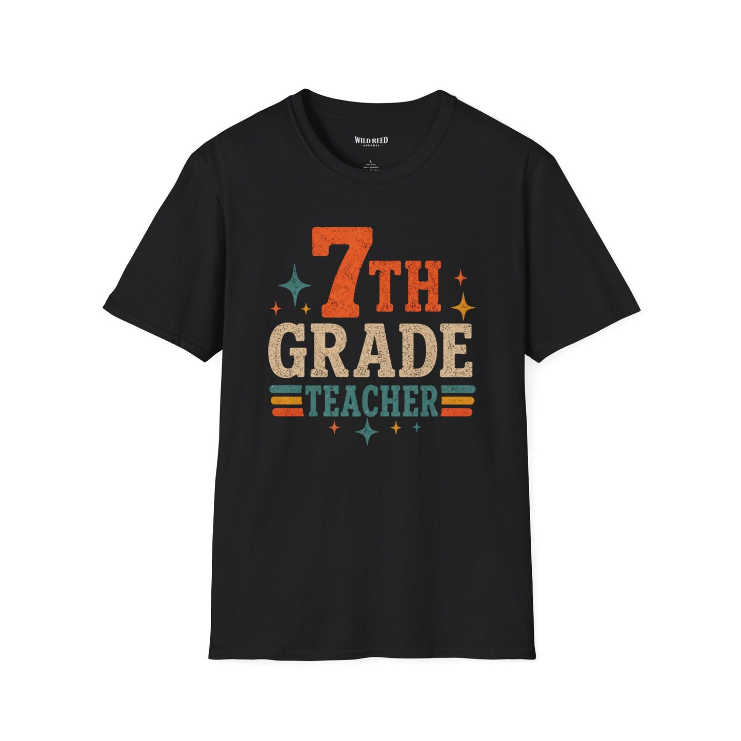7th Grade Teacher Shirt | Back to School Teacher Tee | Retro Grade Level Graphic T-Shirt