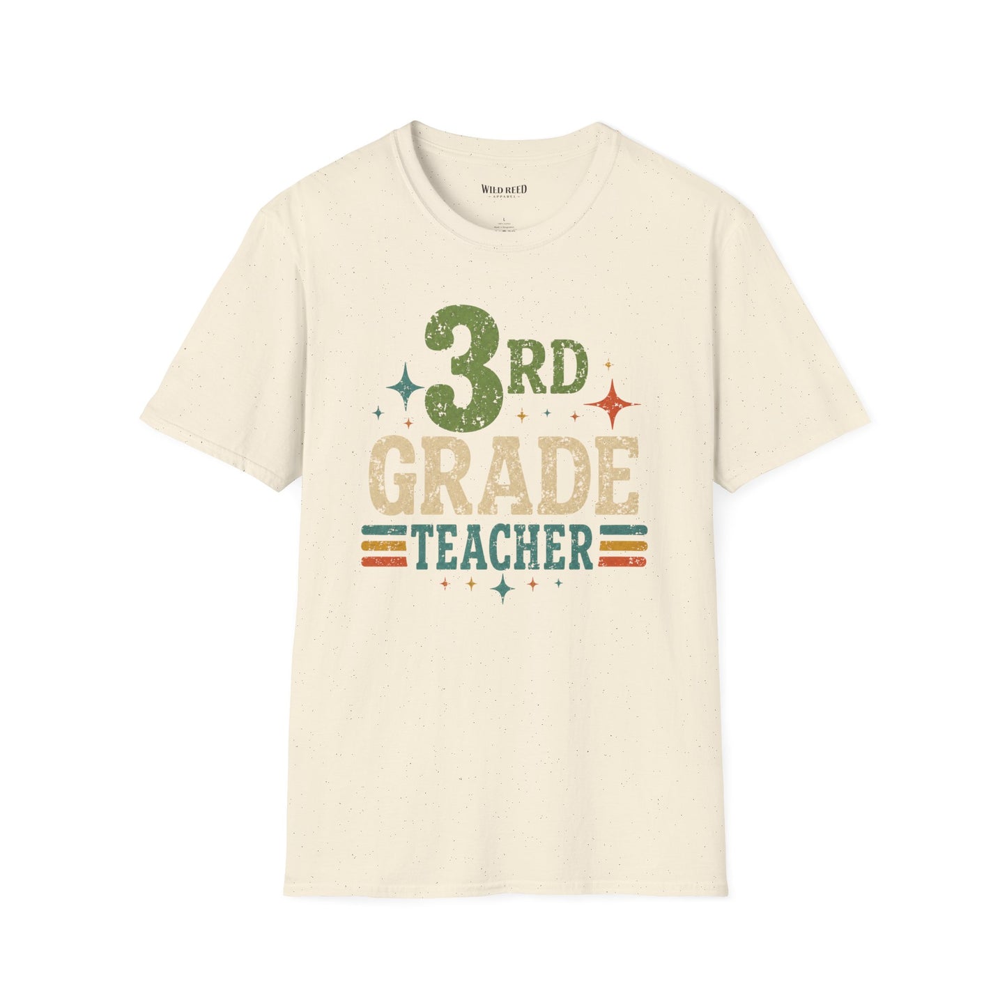 3rd Grade Teacher Shirt | Back to School Teacher Tee | Retro Grade Level Graphic T-Shirt