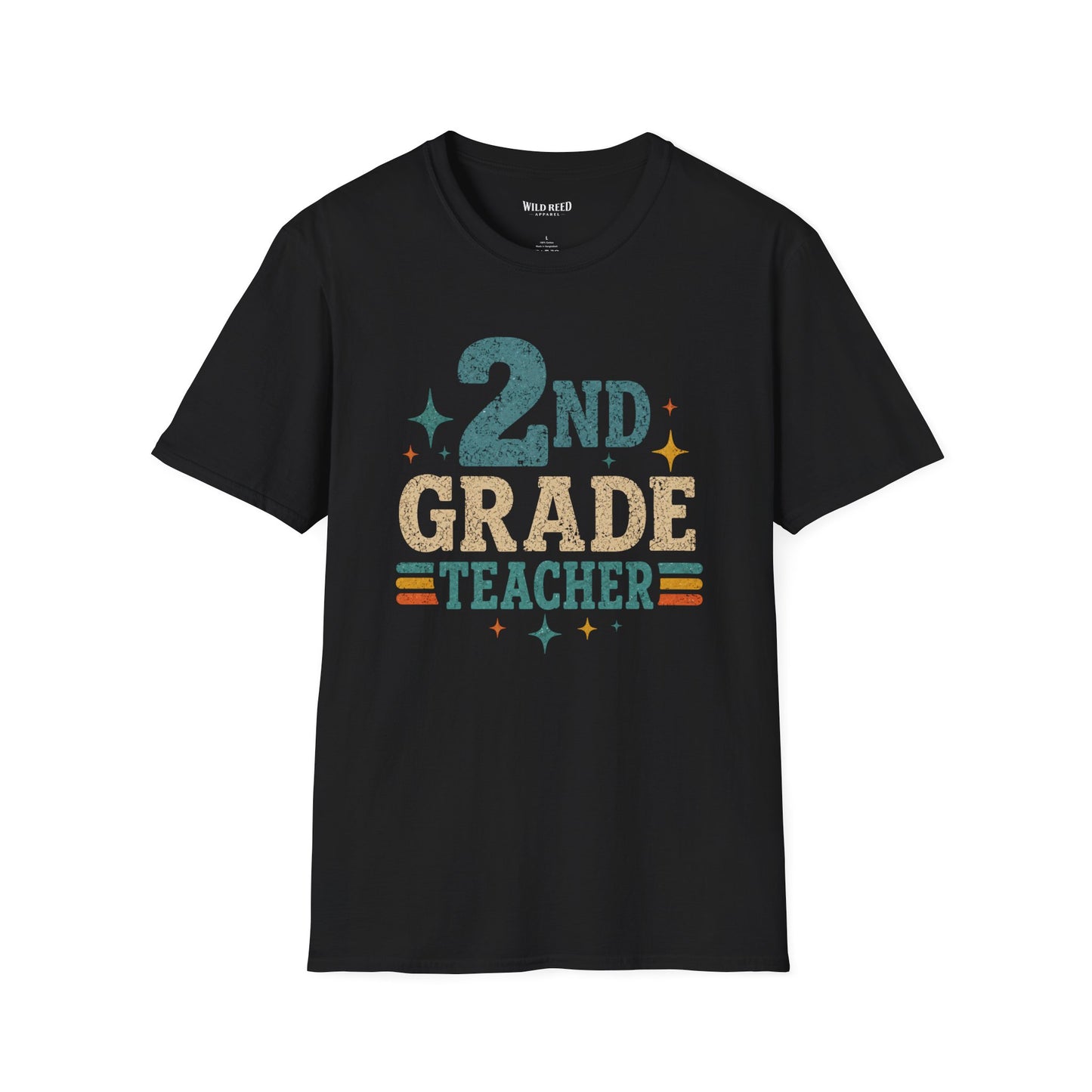 2nd Grade Teacher Shirt | Back to School Teacher Tee | Retro Grade Level Graphic T-Shirt