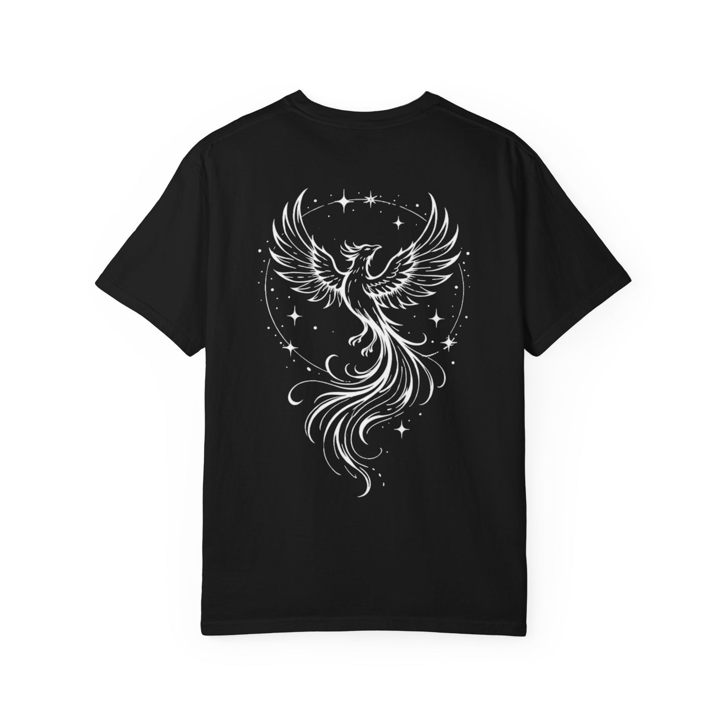 White RISE Phoenix Halo Graphic Tee • Vintage Washed Shirt • Streetwear Comfort Colors 1717 • Wild Reed
