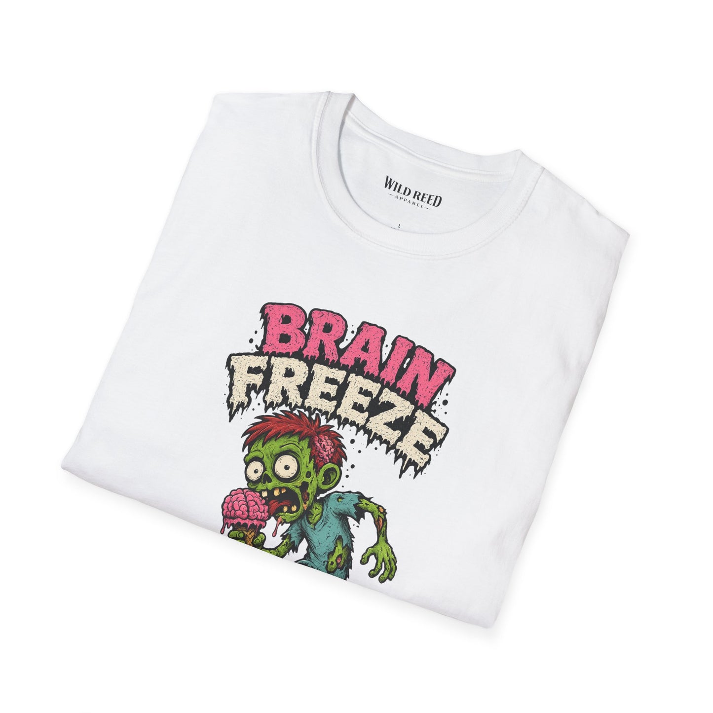 Brain Freeze Funny Zombie Graphic Tee