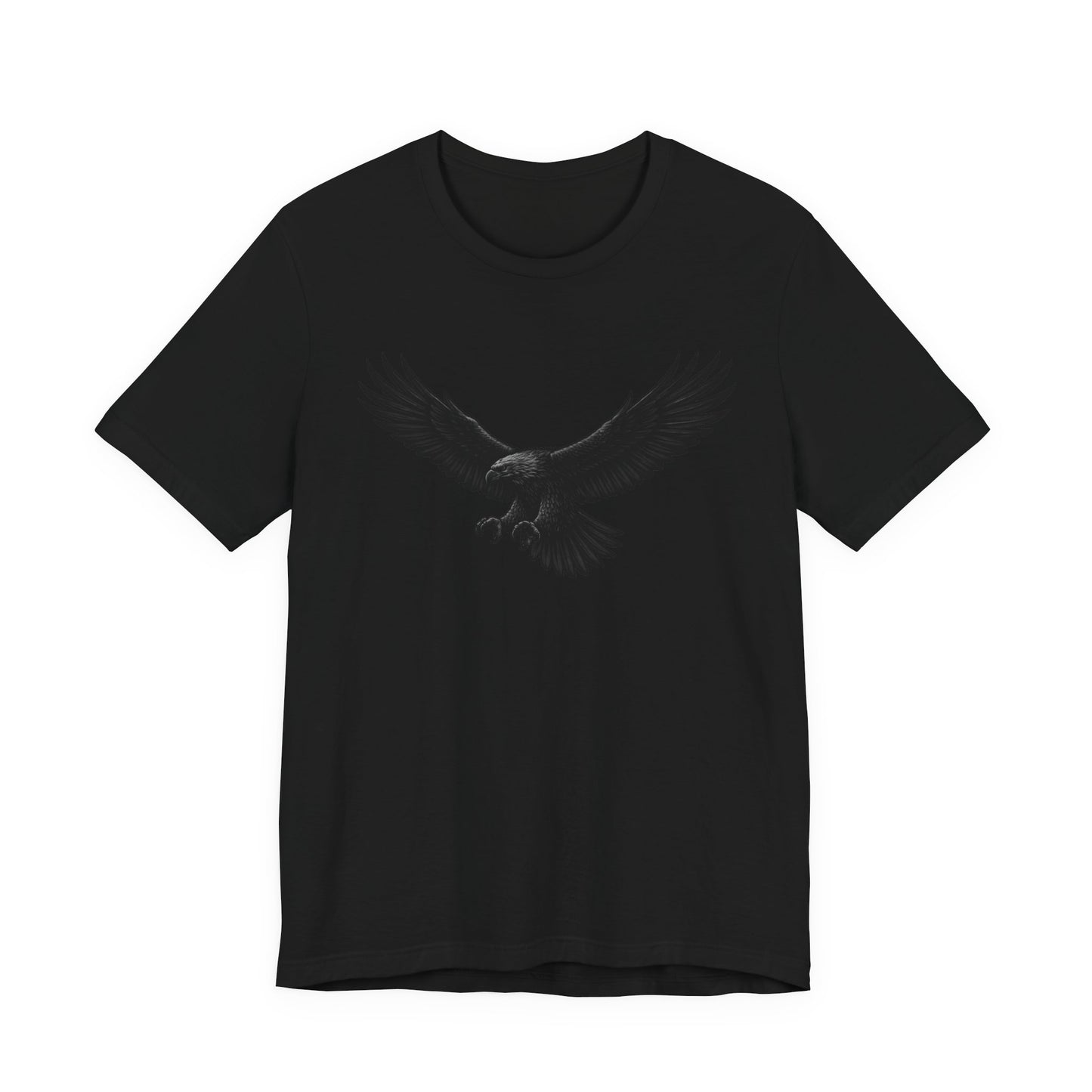 Black on Black Flying Eagle Shirt • Stealth Collection • Wild Reed Apparel